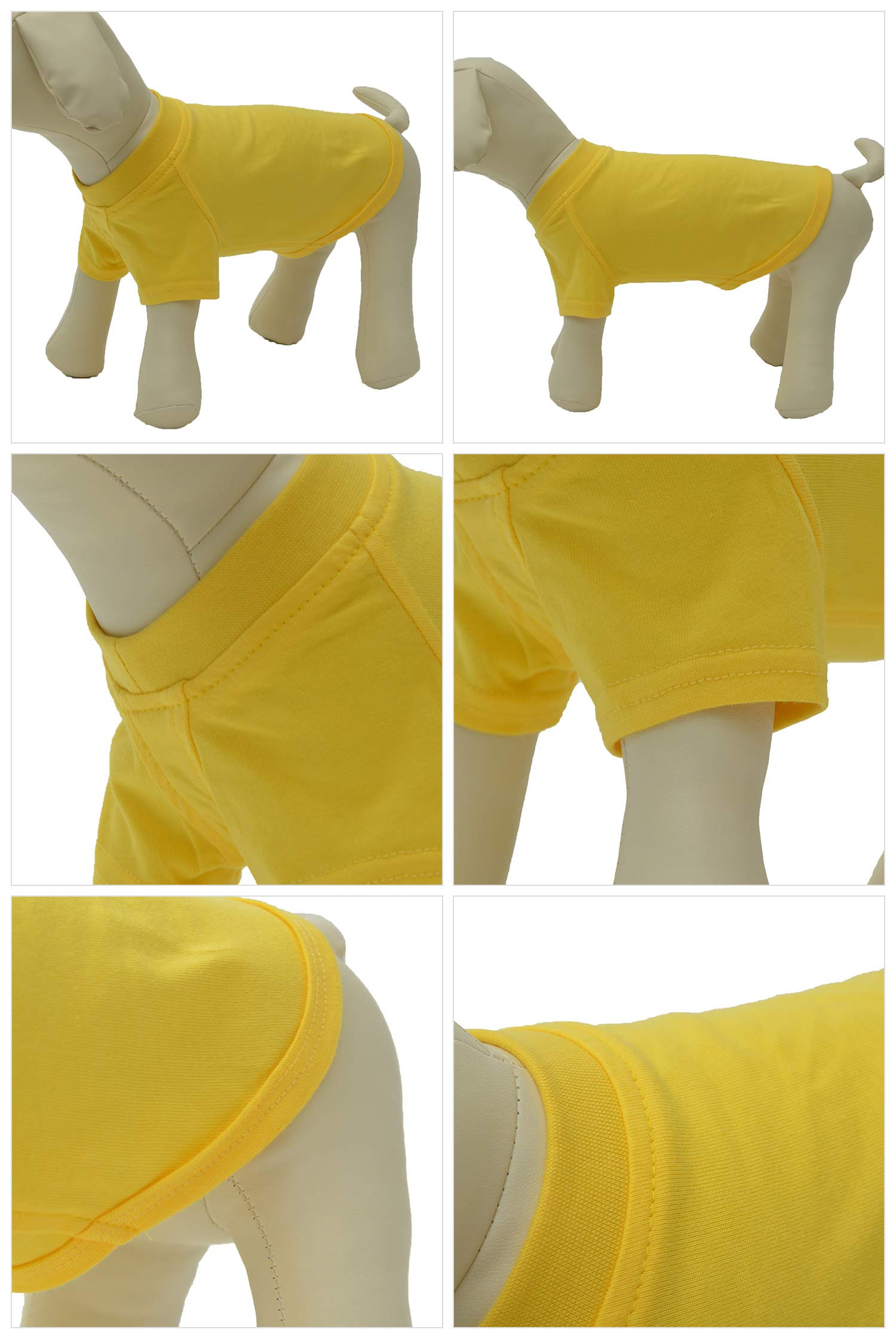Lovelonglong 2019 Pet Clothing Dog Costumes Basic Blank T-Shirt Tee Shirts For Large Dogs Yellow Xxxxl