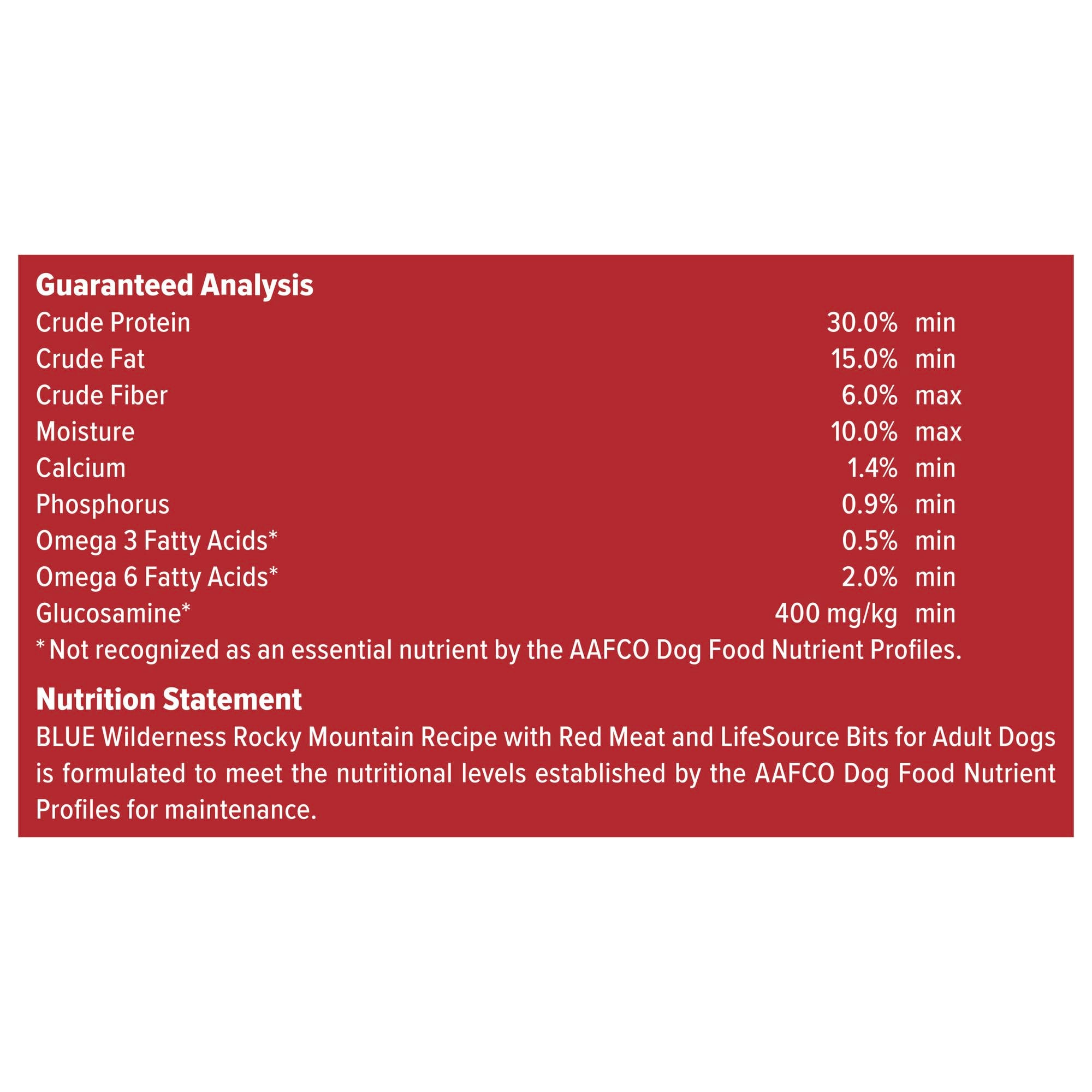 Blue Buffalo Wilderness Rocky Mountain Recipe High-Protein Adult Dry Dog Food Wholesome Red Meat