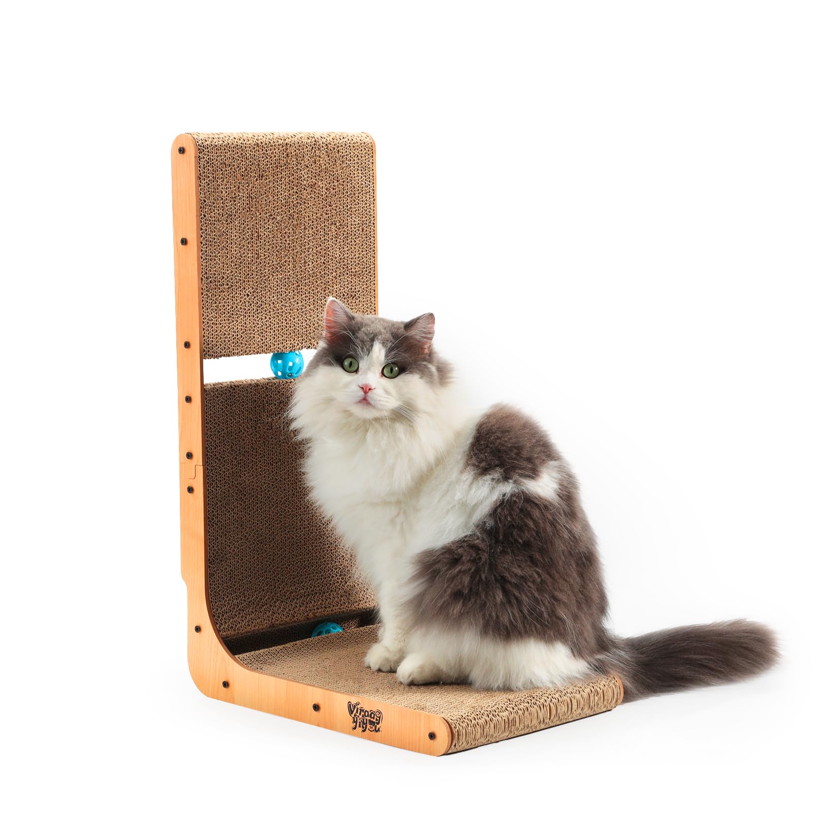 Viraagyiyou Cat Scratcher, Vertical Cat Scratching Board, 23.6 Inch L Shape Cat Scratch Pads Wall Mount Cat Scratchers For Indoo