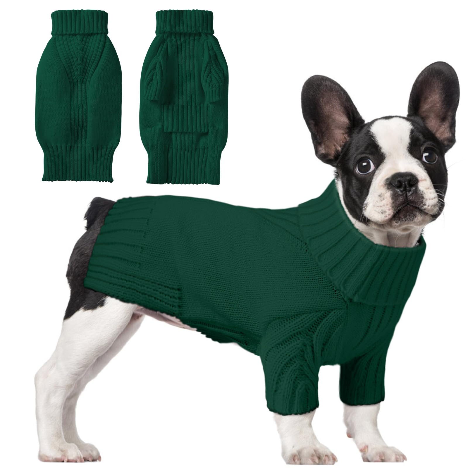 Dog Sweaters For Small Medium Large Dogs Girl, Classic Turtleneck Pet Sweater For Dogs, Thermal Doggy Winter Coat, Warm Dog Shir