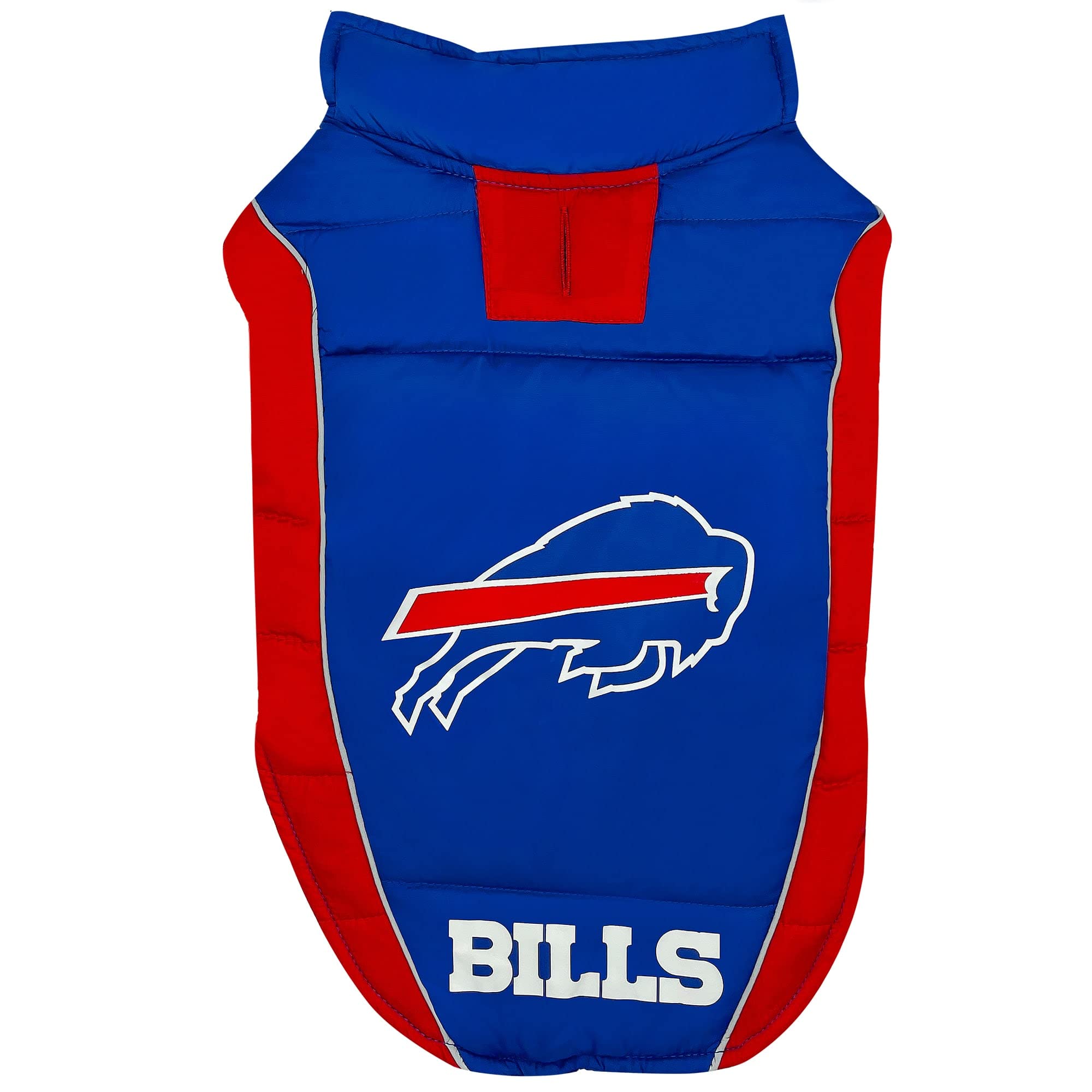 Nfl Buffalo Bills Puffer Vest For Dogs & Cats, Size Large. Warm, Cozy, And Waterproof Dog Coat, For Small And Large Dogs/Cats. B