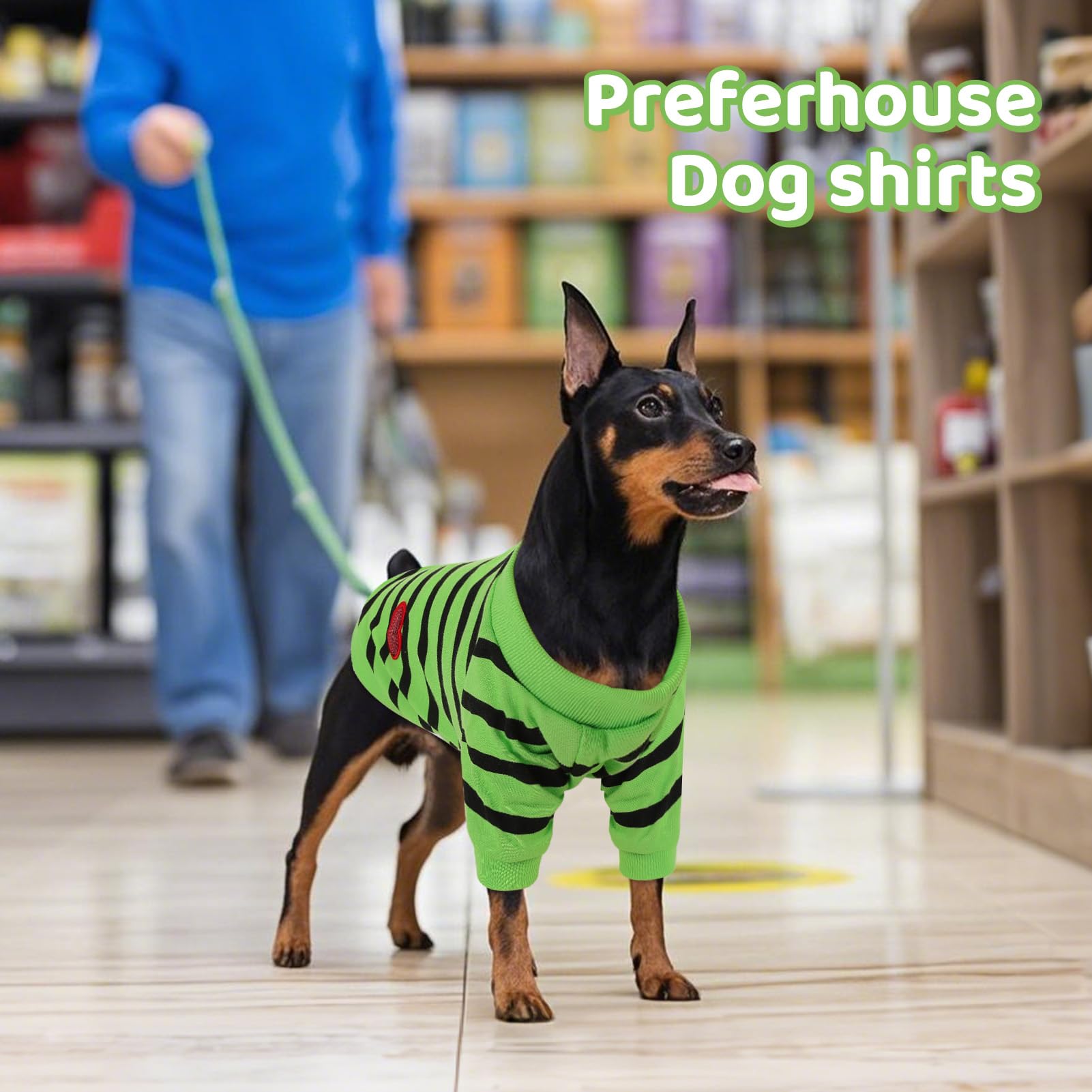 Preferhouse Dog Shirts For Extra-Small Dogs, Striped T-Shirts Dog Vest Pet Apparel Tee Shirts Spring Summer Suitable For Small A