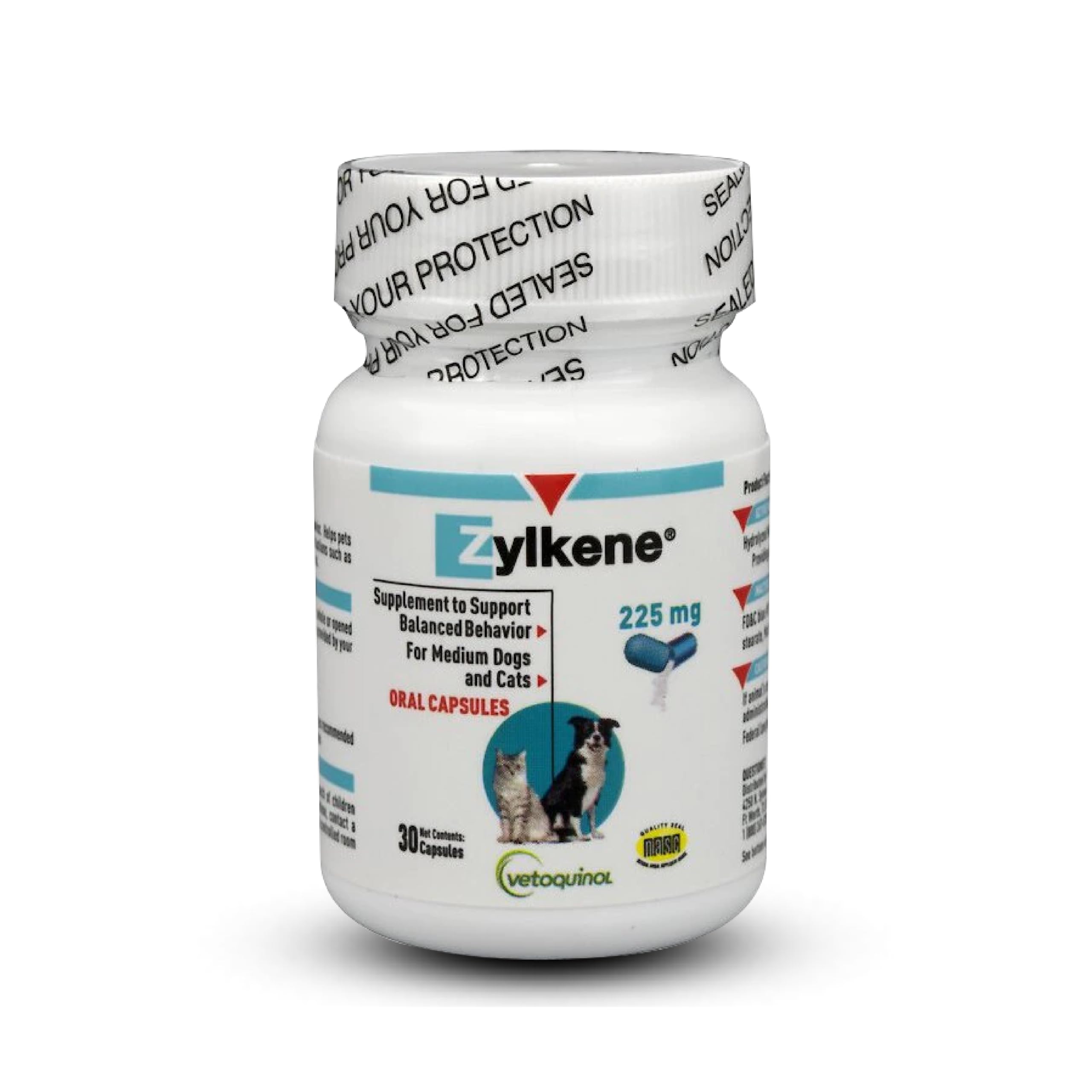 Vetoquinol Zylkene Calming Support Supplement for Medium Dogs 33-65lbs Helps Promote Relaxation and Reduce External Stress Facto