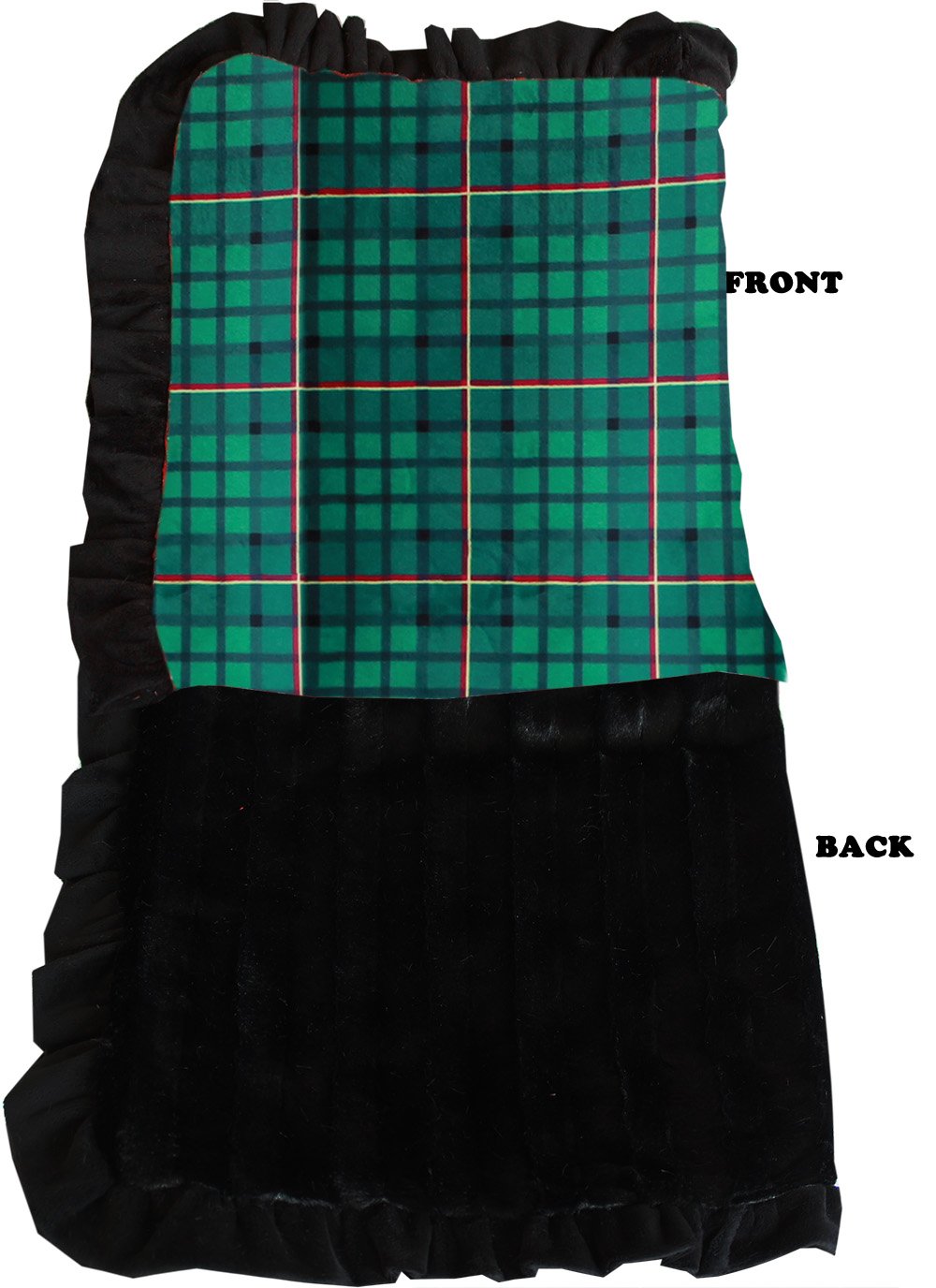 Dog, Puppy & Pet or Cat Sleepytime Cuddle Blankets, &quot;Plaids&quot; (Choose from Red or Green!) Green Plaid Carrier
