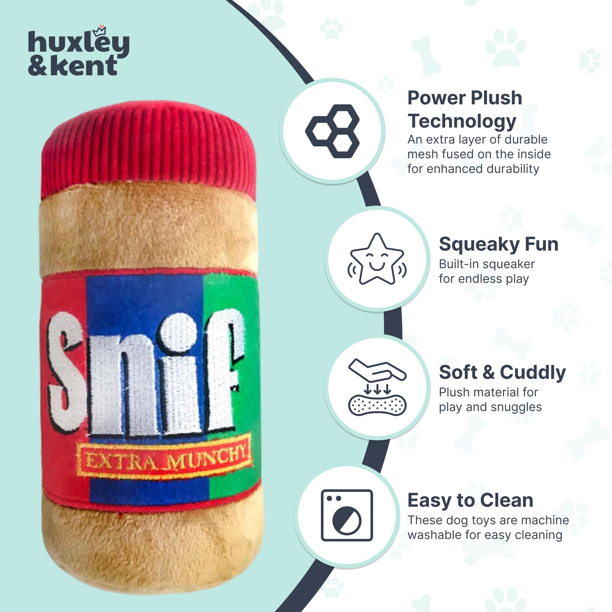 Huxley & Kent For Dogs | Snif (Small) | Funny Dog Toy | Dog Toy With Squeaker | Dog Gift | Fun, Durable, And Safe | Squeaky Dog Toy