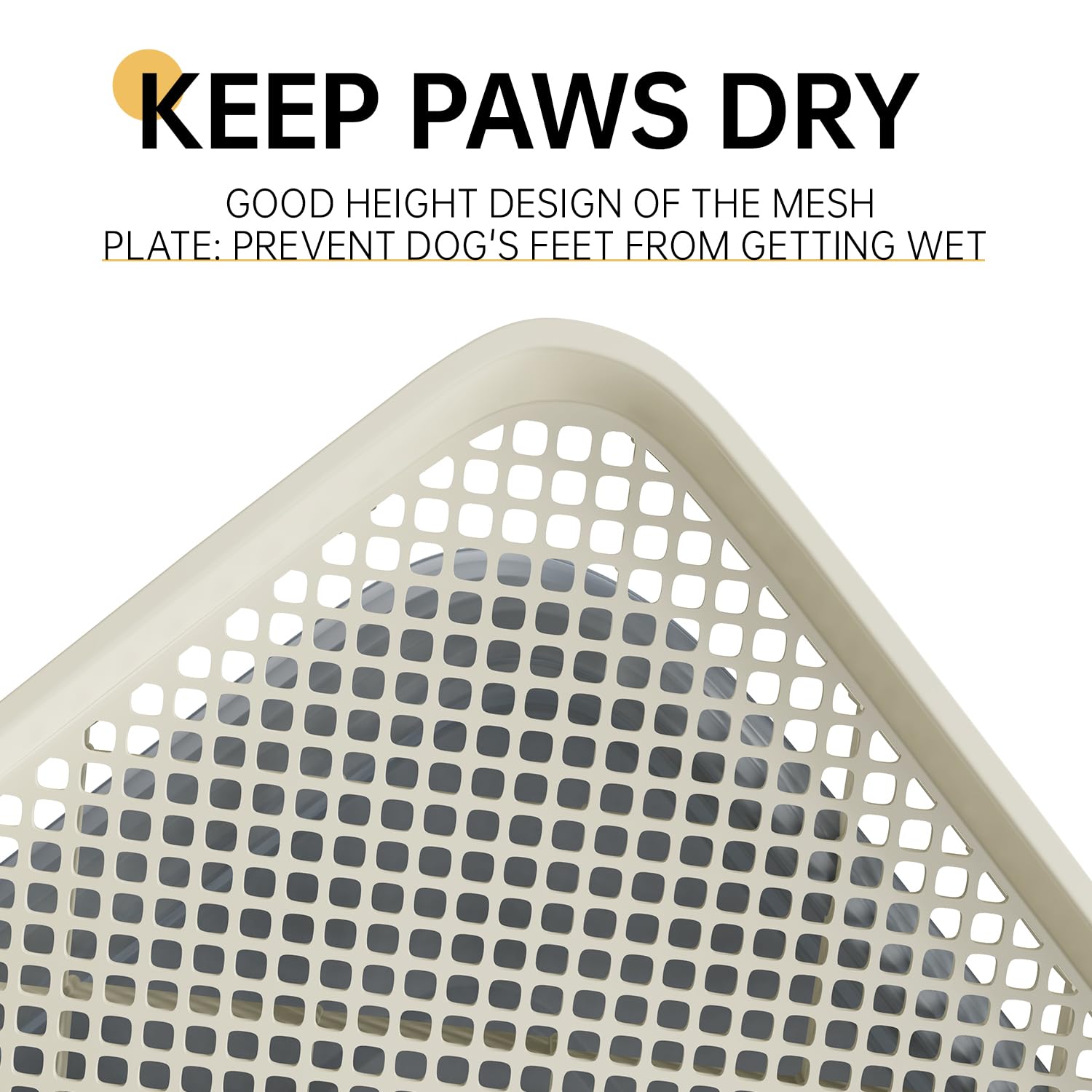 Kola Panda Large 23.6''X17.7'' Dog Potty Tray, Indoor Pet Pee Pad Holder With Mesh Floor,Bathroom Dog Litter Box, Pet Toilet (Bl