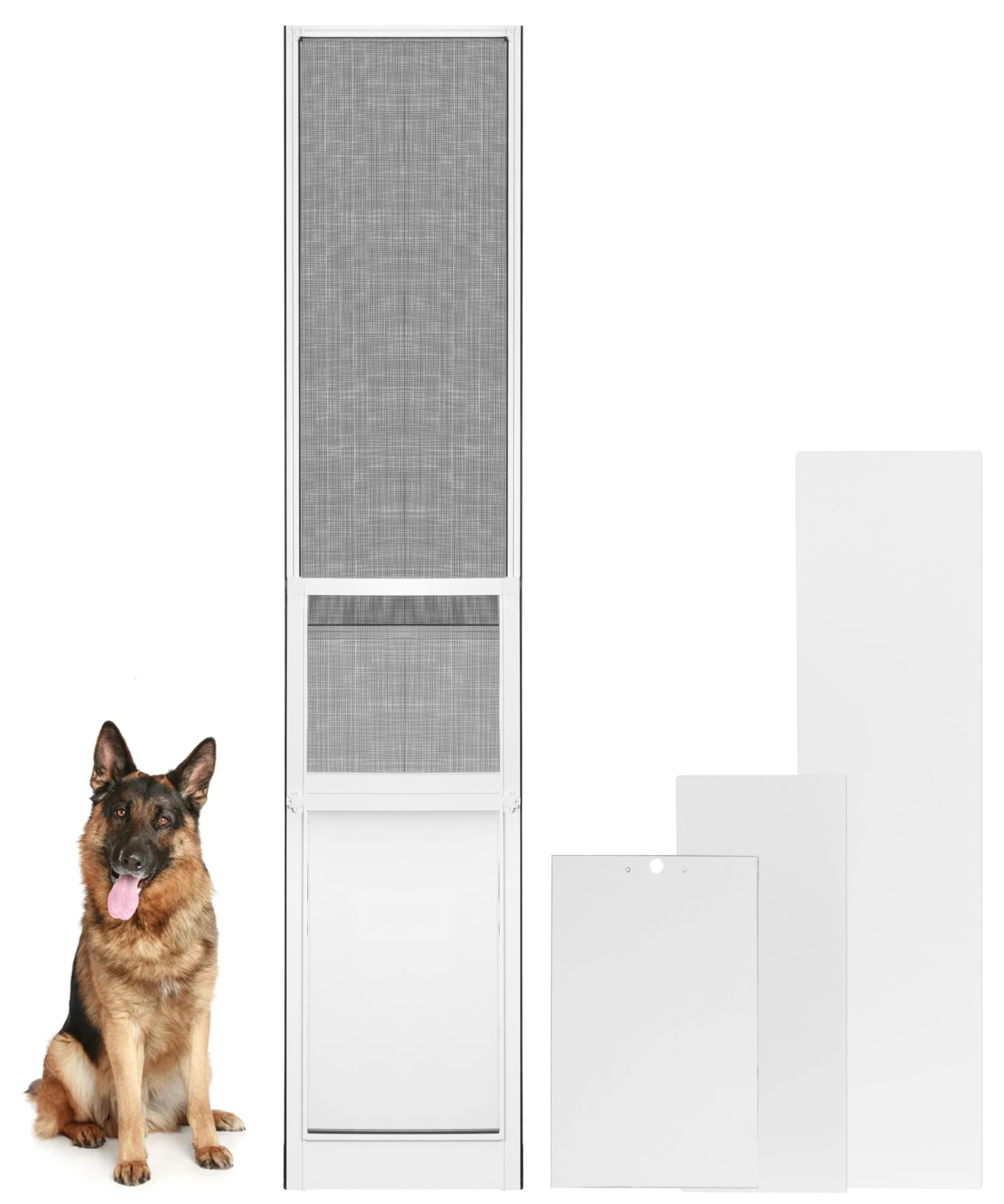 Fantrek Extra Large Dog Door For Sliding Door - X Large Dog Door For Sliding Glass Door - Pet Door For Patio Slider Insert