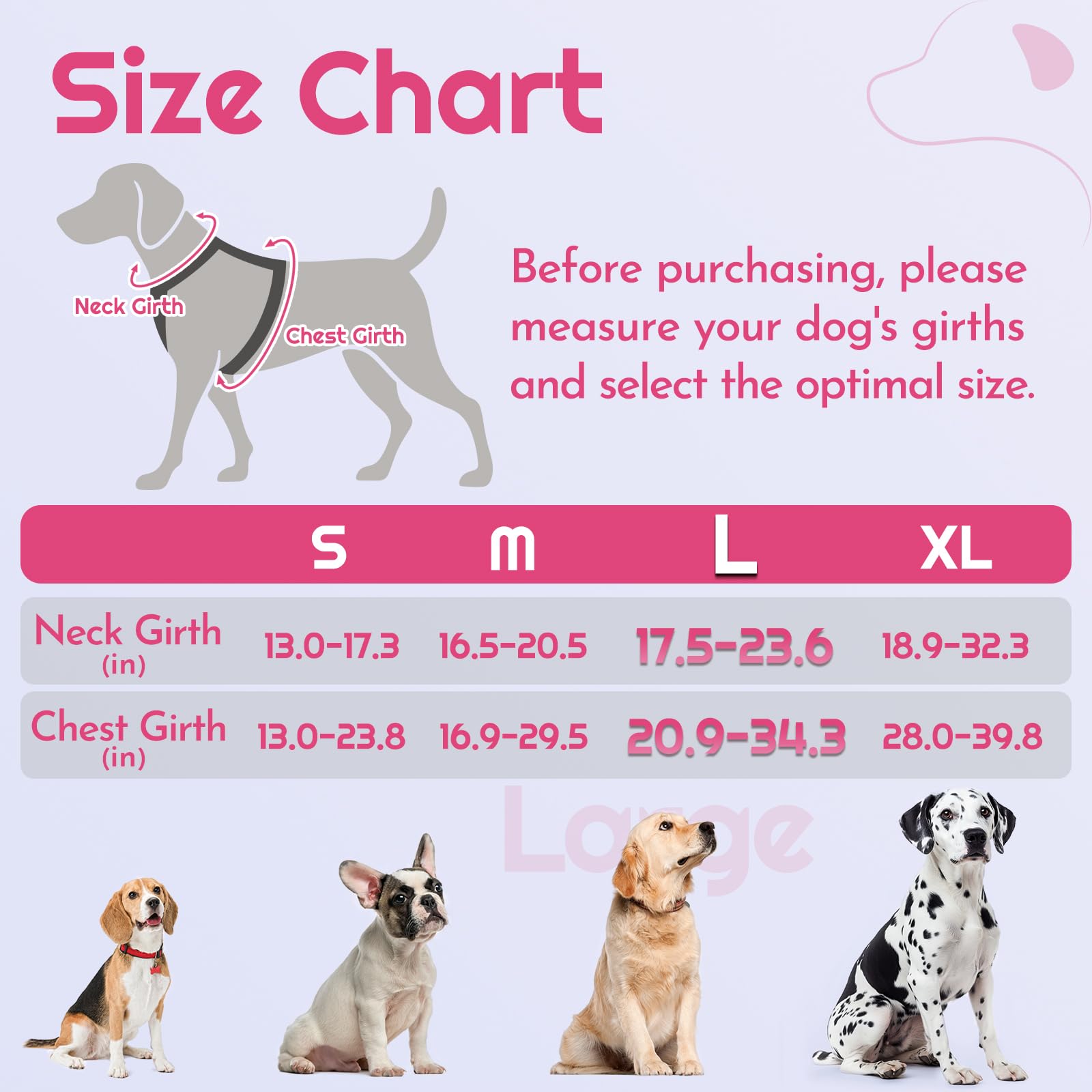 Eagloo Dog Harness for Large Dogs, Easy Wearing with 3 Buckles, Adjustable No Pull Pet Harness with 2 Rings for Walking, No Choc