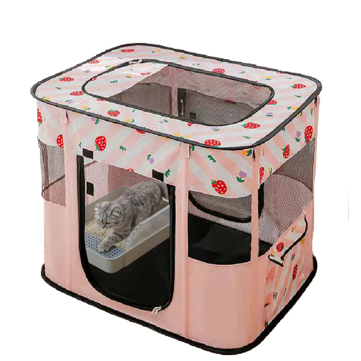 Carroza Portable Foldable Pet Playpen Collapsible Crates Kennel Playpen For Dog Cat And Rabbit &Travel Playpen Outdoor Or Indoor