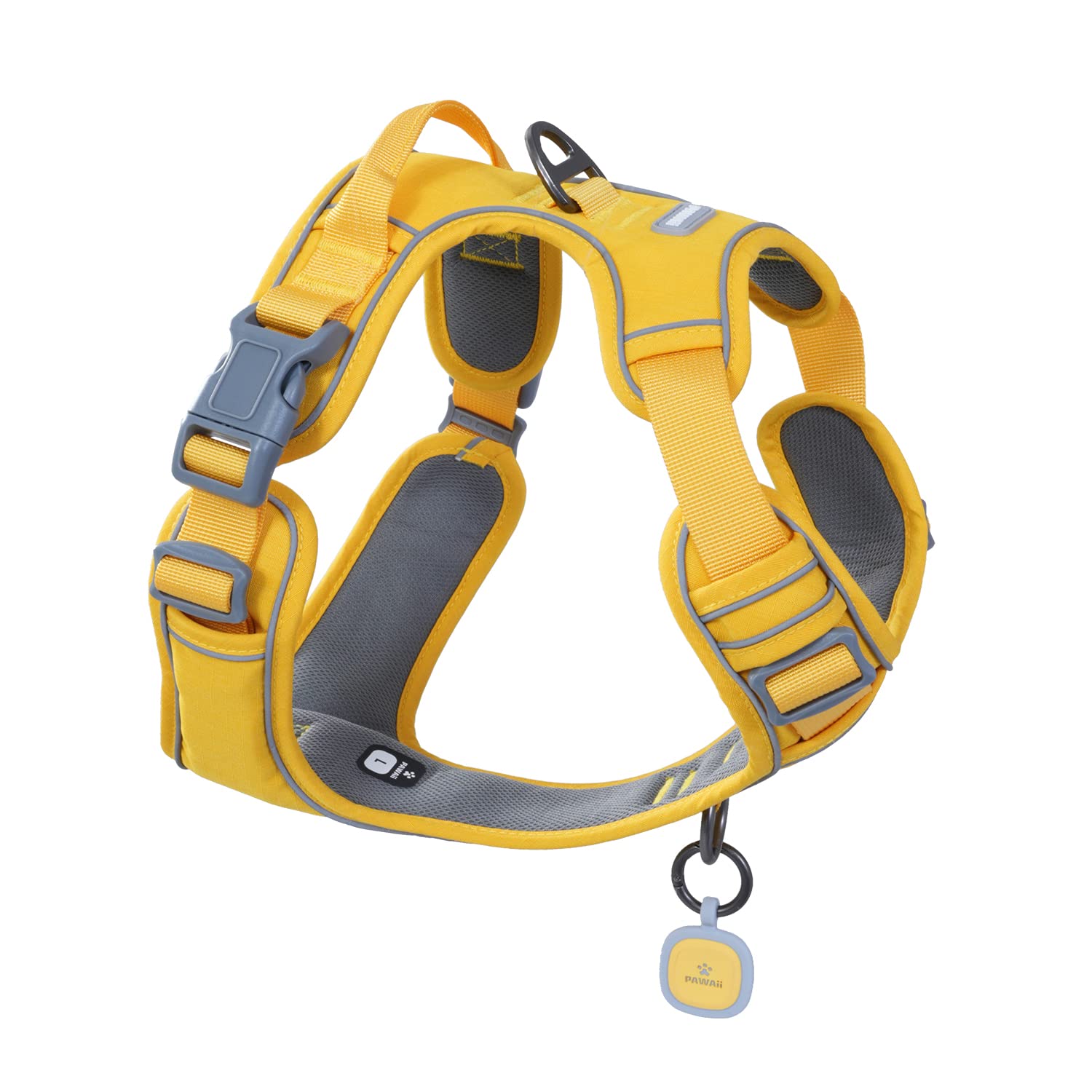 Pawaii Dog Harness For Large Dogs No Pull, No Pull Dog Harness With Pet Id Tag, No Choke Front Clip Harness Dog, Adjustable Soft Padded Pet Vest With Easy Control Handle