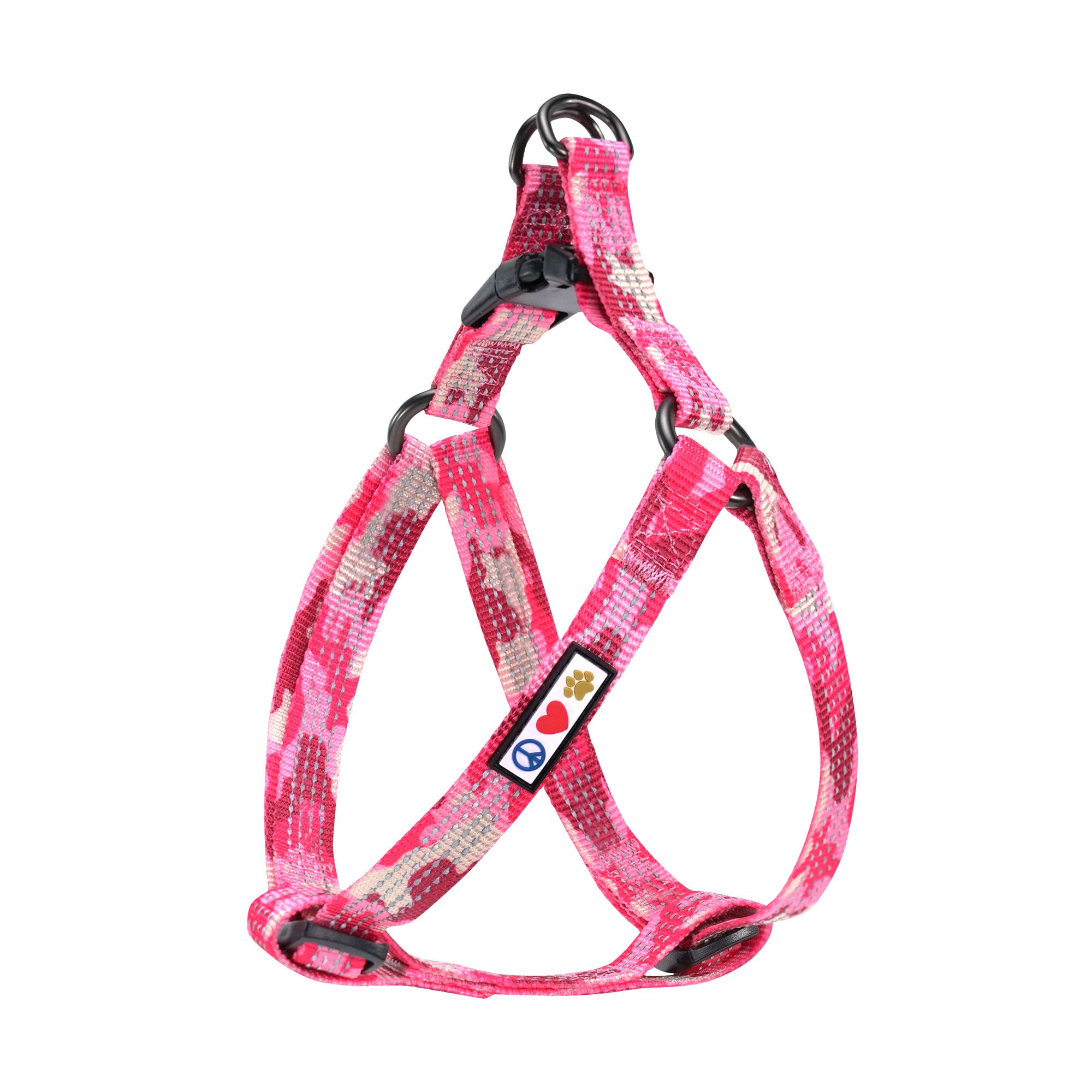 Pawtitas Dog Harness Medium Sized Dog Camouflage Pink Dog Harness Step In From A Senior Dog To A Puppy Harness Adjustable Reflec