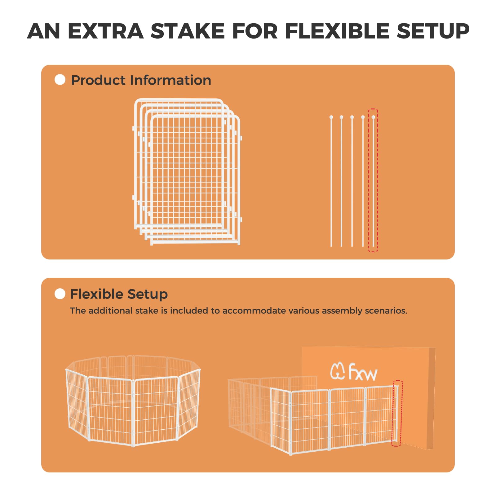 Fxw Homeplus Dog Playpen For Indoor Use - Stress-Free And Safe Play, Heavy Duty 40 Inch 4 Panels Dog Pen For Medium And Large Do