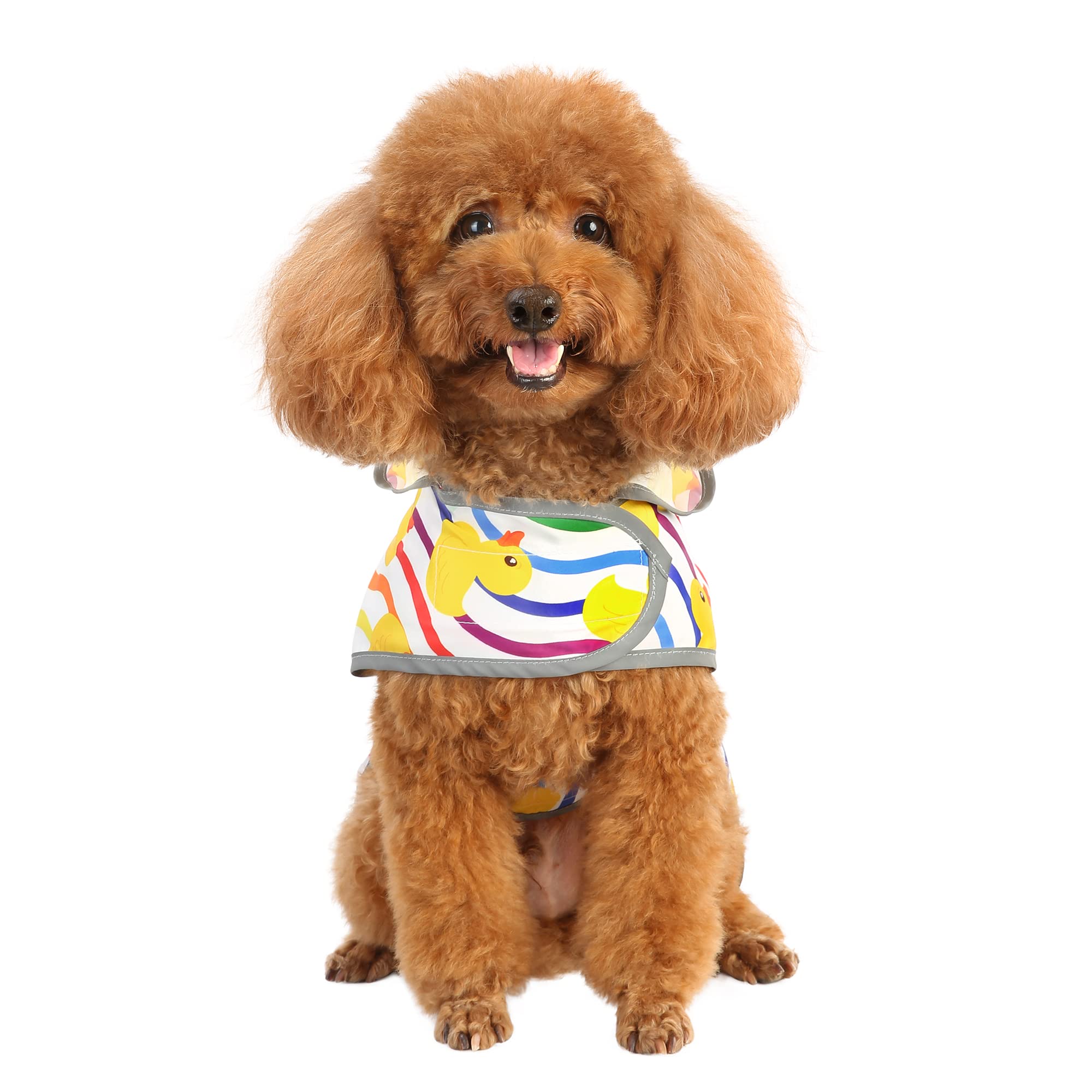 Dog Rain Coats For Medium Dogs, Waterproof Medium Dog Raincoat With Hood And Leash Hole, Reflective Pet Raincoat For Dogs