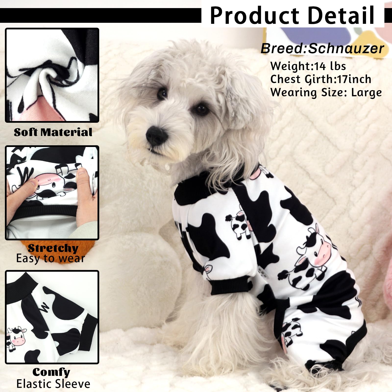 Xpudac Dog Pajamas Soft Stretchy Pig Dog Clothes For Small Medium Dogs Pet Jumpsuit Cat Apparel-M