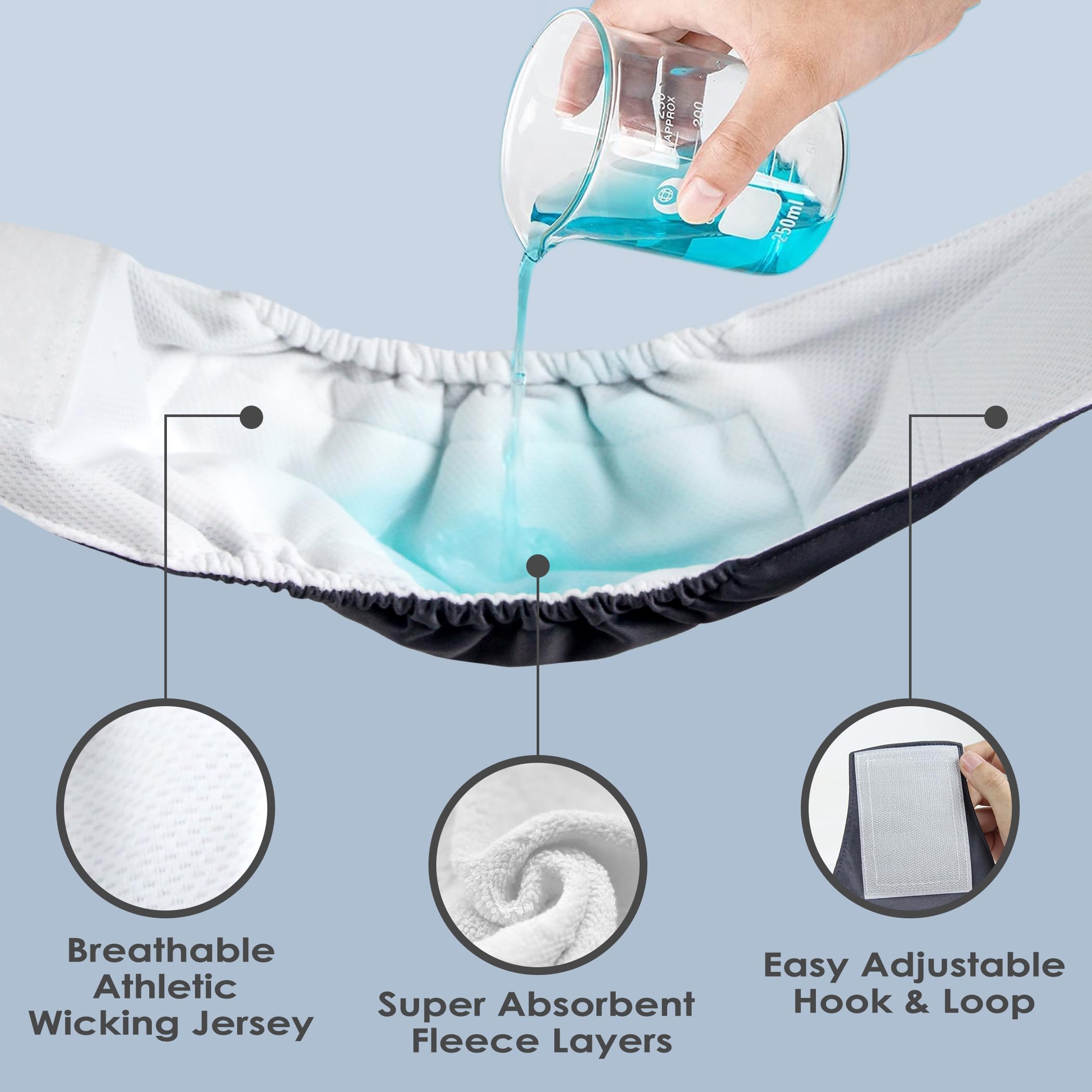 Wegreeco Washable Male Dog Diapers (Pack of 3) - Washable Male Dog Belly Wrap (Medium - 15 - 17  Waist)