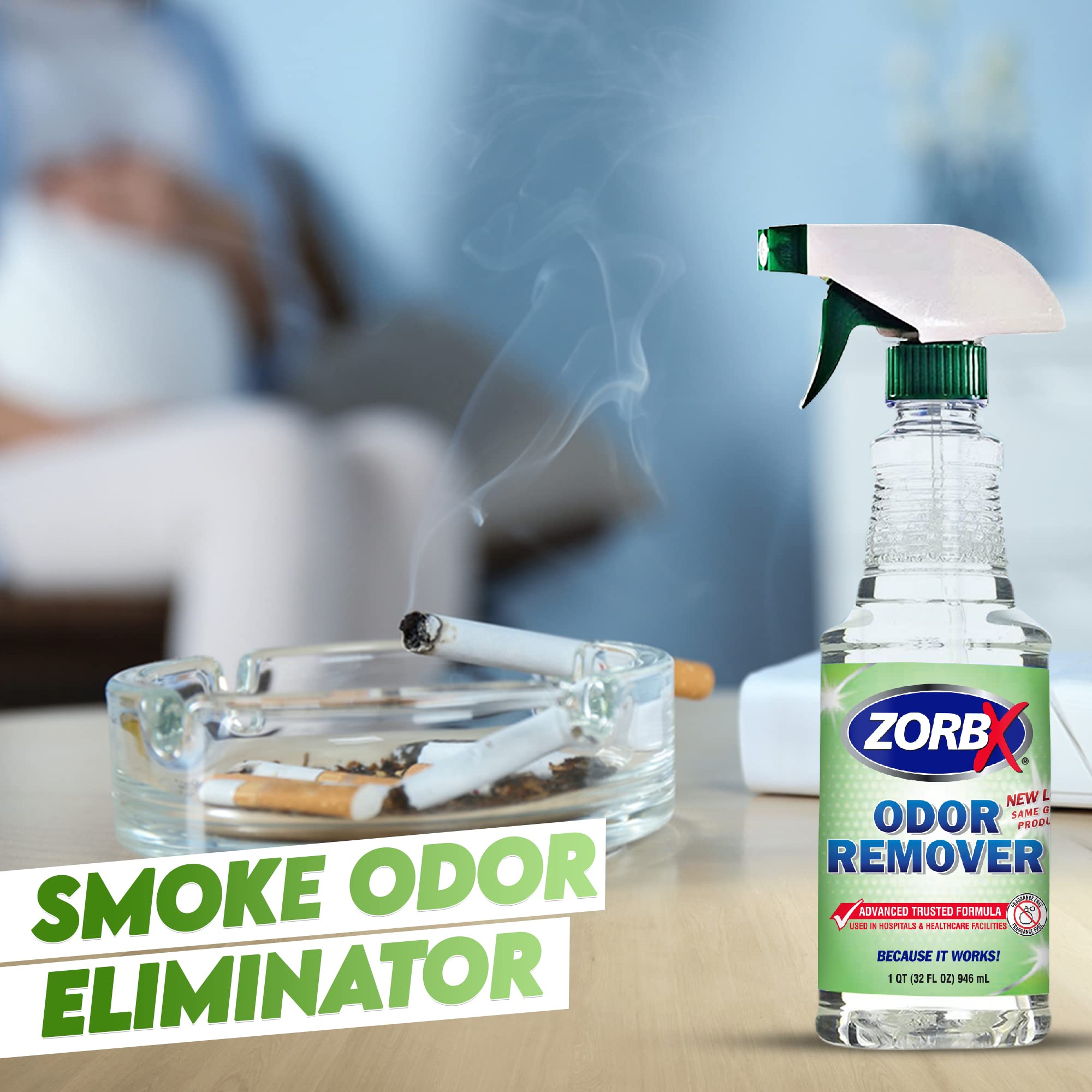 Zorbx Unscented Odor Remover Spray - Perfect Solution For Strong Odor | Advanced Trusted Formula & Fast-Acting Odor Eliminator For Dog, Cat, Puppy (32Oz.)