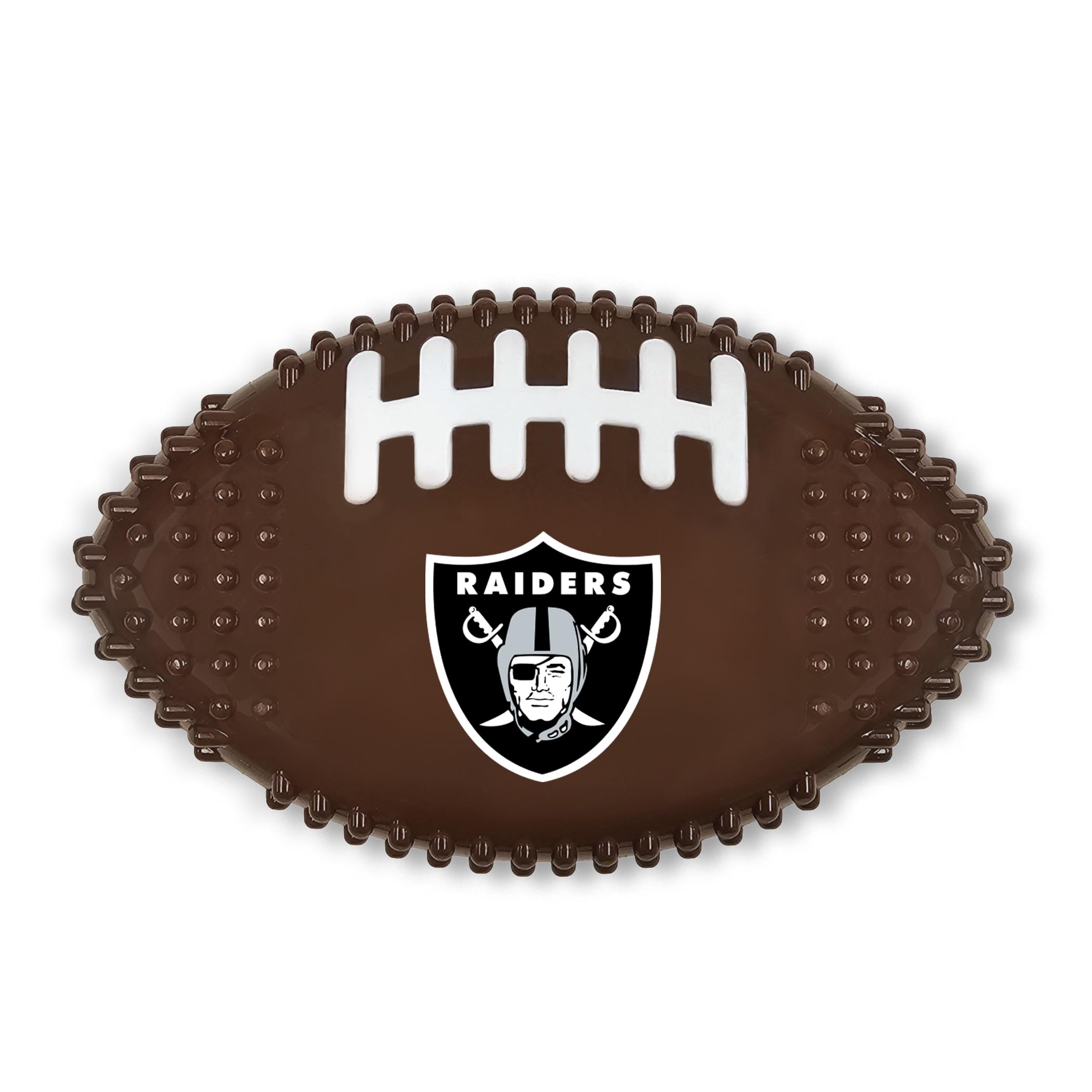 Nfl Las Vegas Raiders Mega- Chew Hard Nylon Bacon-Flavored Dog Bone Football Chew Toy Interactive Tasty Fun Dog Chewy Toys Indes