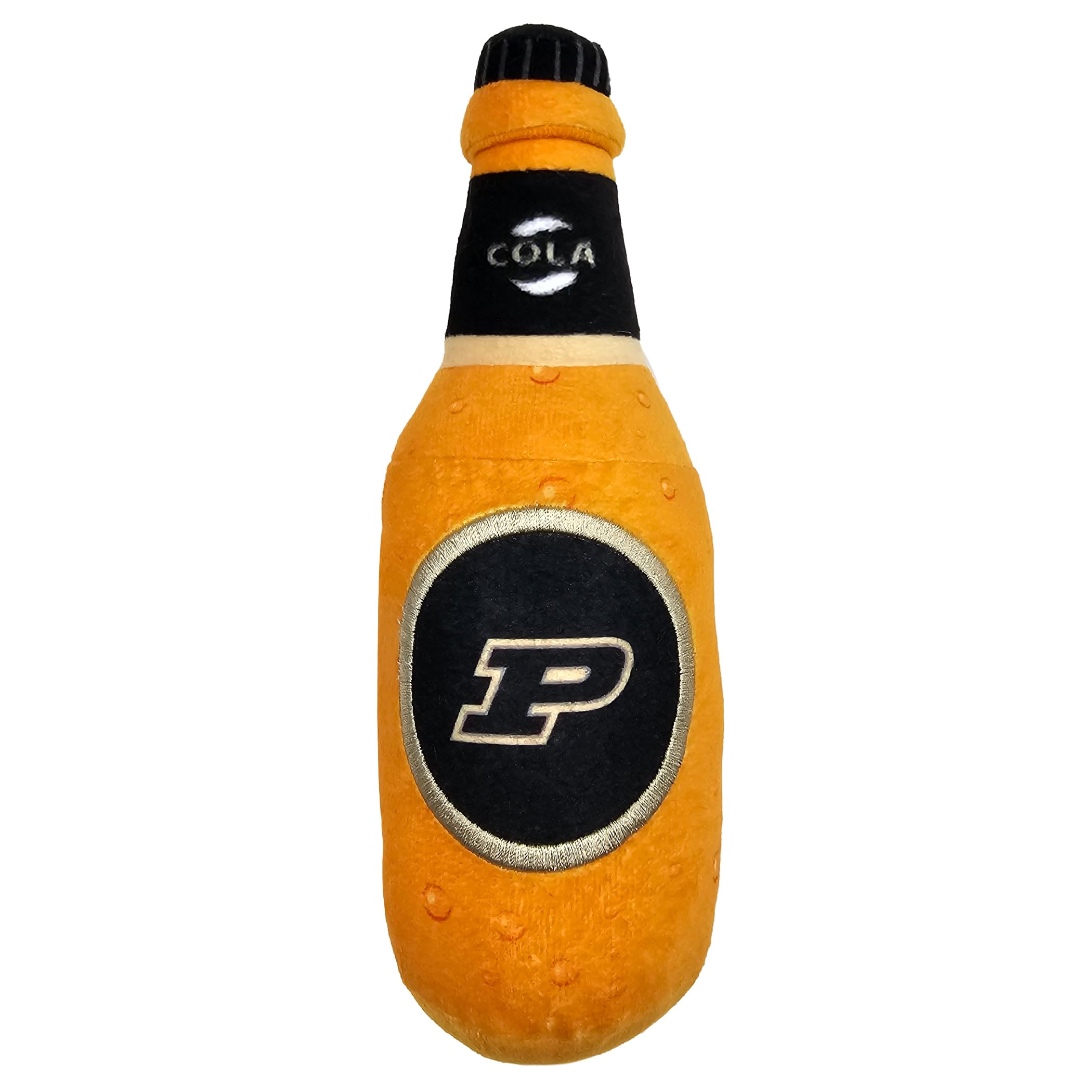 Ncaa Purdue Boilermakers Beer Bottle Plush Dog & Cat Squeak Toy- Cutest Stadium Soda Bottle Snack Plush Toy For Dogs & Cats With