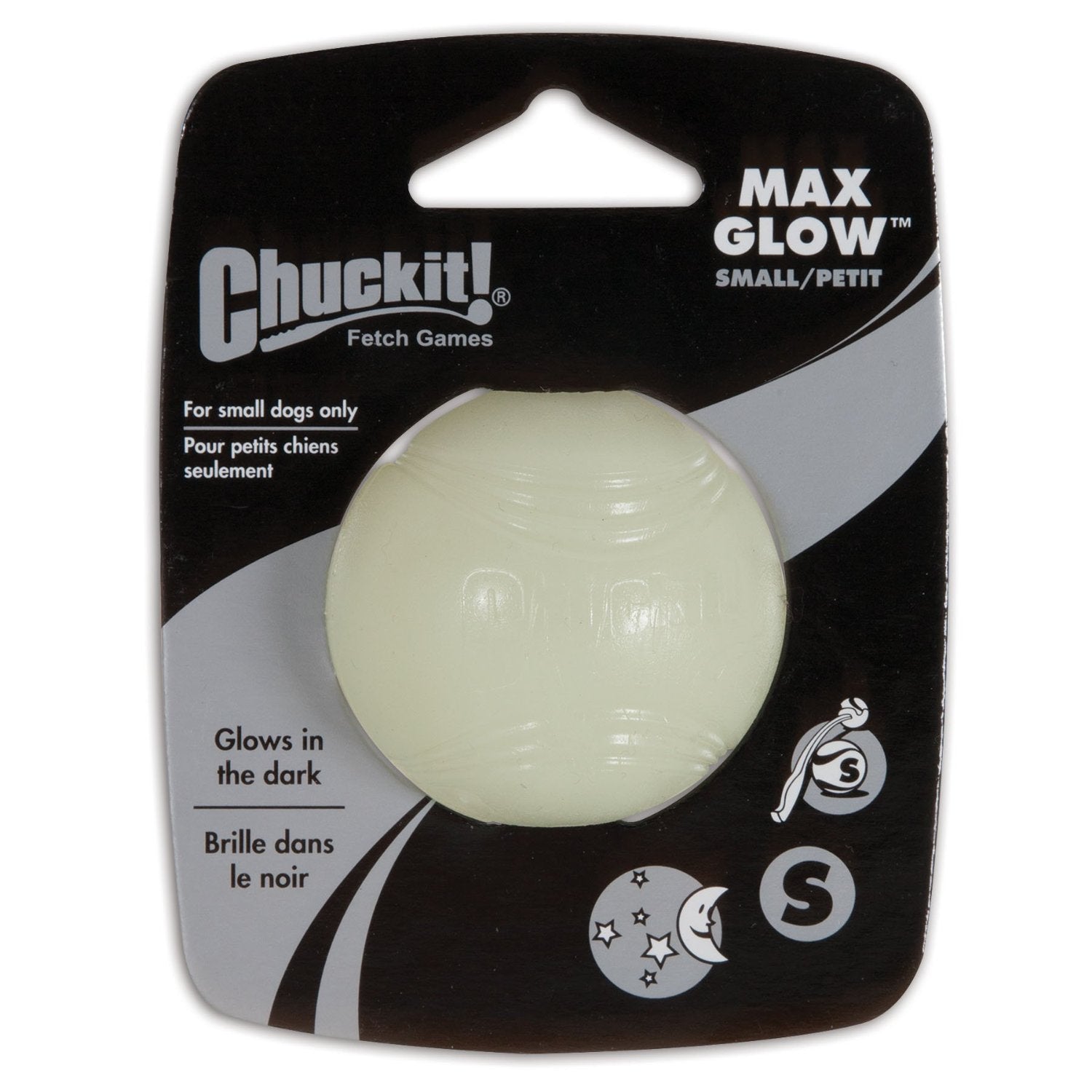 Chuckit 32312 Small Glow White Max Glow Ball Dog Toy7