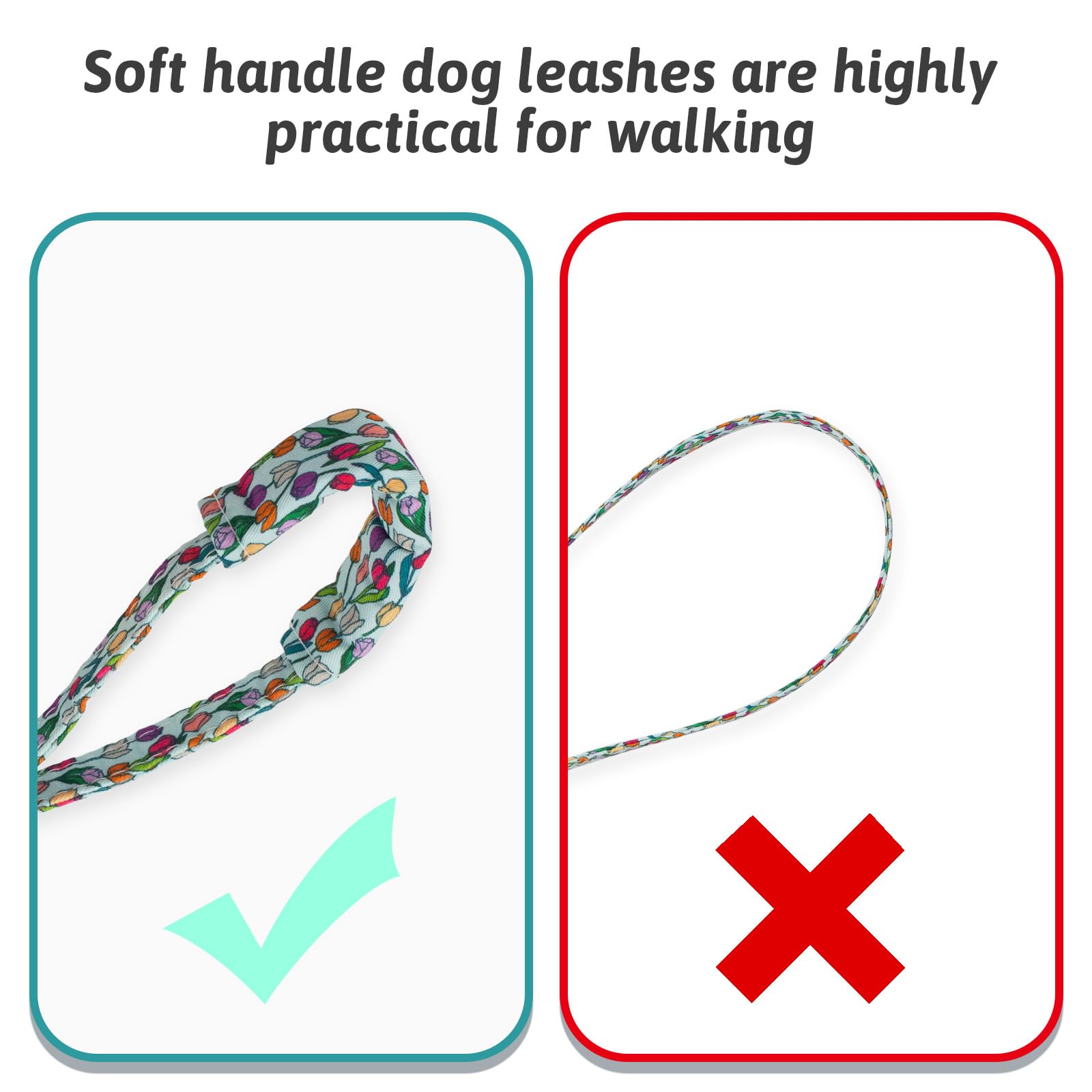HSIGIO Dog Collar and Leash Set Girls Adjustable Puppy Collars with Floral Bow Tie for Small Medium Large Female Dogs, Tulip, S