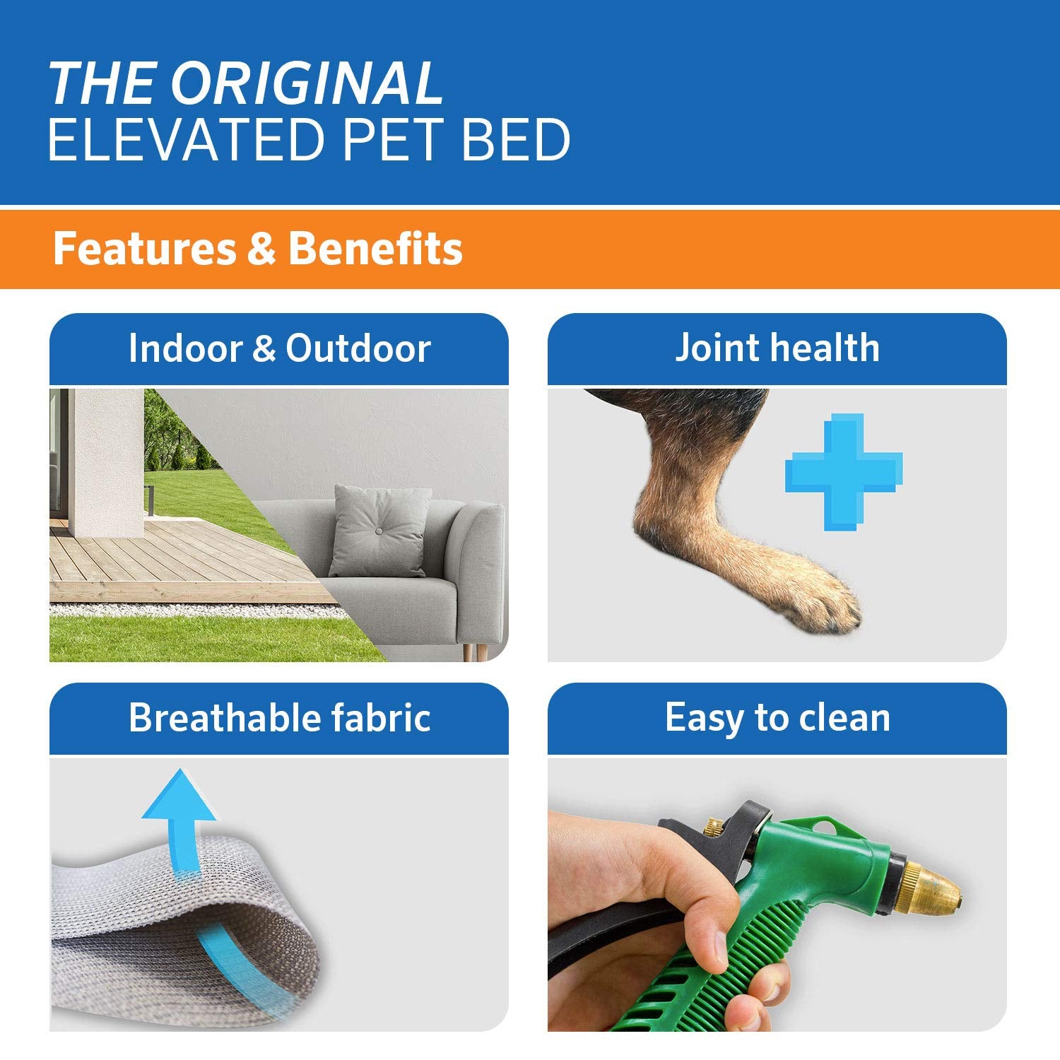 Coolaroo Gale Pacific The Original Cooling Elevated Dog Bed, Indoor And Outdoor, Large, Brunswick Green, 51.00' X 31.50' X 8.00'