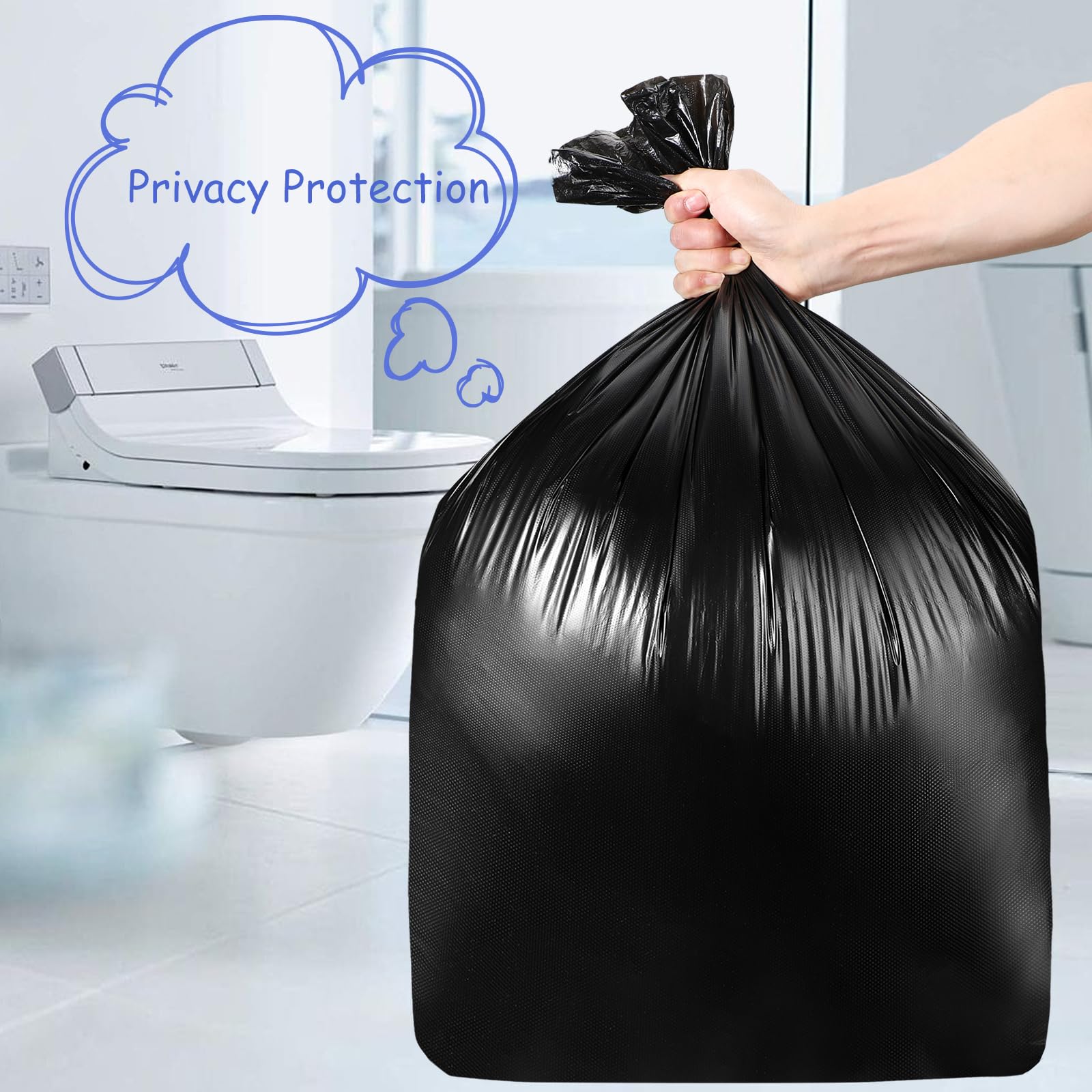 Dinifee 2 Packs 100Pcs Black Dog Waste Bags 26' W X 33' L Dog Waste Station Can Liners Heavy Duty Thick Large Poop Bags For Pe