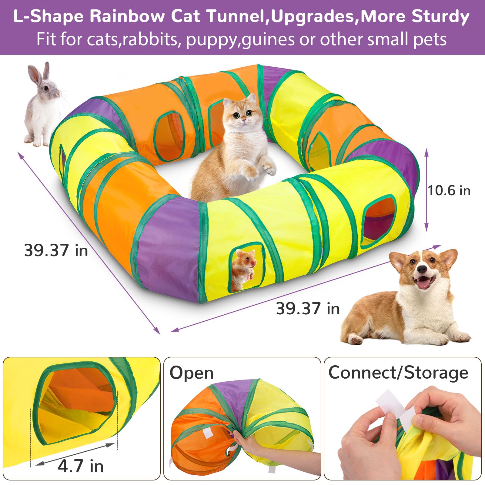 Cat Toys 25 Pcs,Kitten Toys For Indoor Cats,4 Collapsible Cat Tunnel Tubes Interactive Feather Teaser Wand Toy For Kitten Cats S