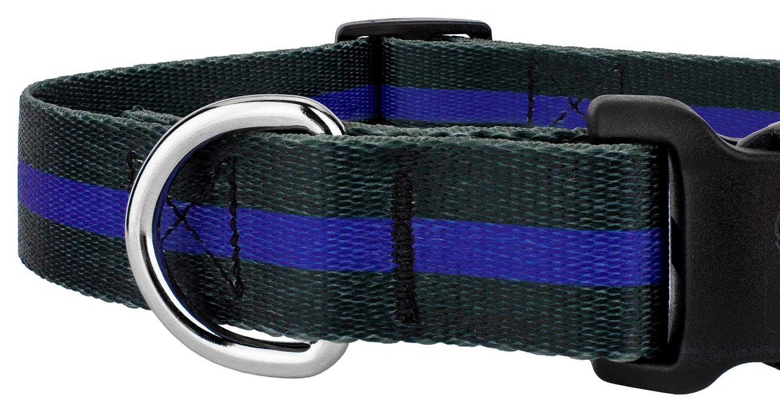 Country Brook Petz - Deluxe Thin Blue Line Dog Collar - Made In The U.S.A. - Camouflage Collection With 17 Rugged Designs (1 Inch, Extra Large)