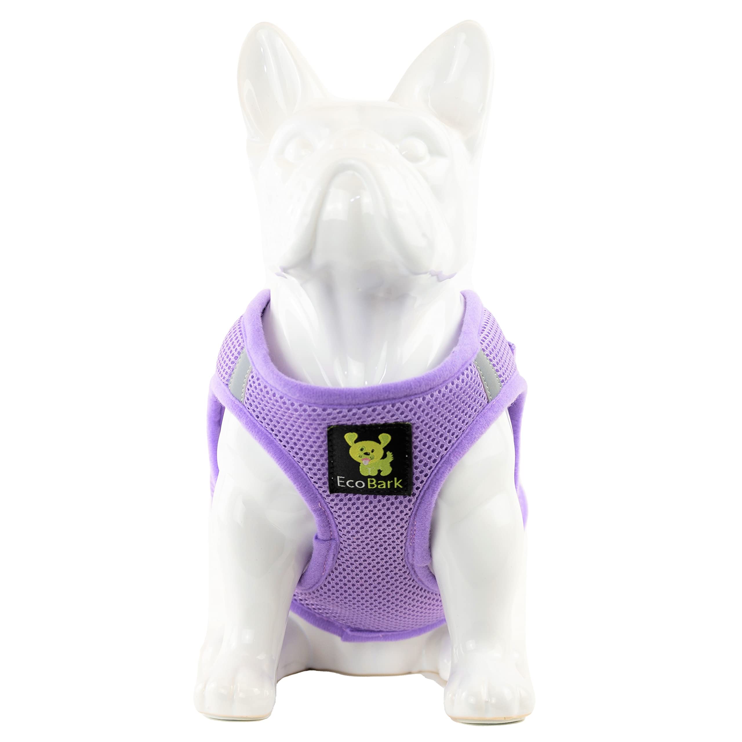 Ecobark Step In Dog Harness - Eco-Friendly Dog Harnesses For Small And Medium Breed Dogs - Reflective And Adjustable Body Halter Vest - Soft Mesh Toy Breed Harness (Lavender, Large)