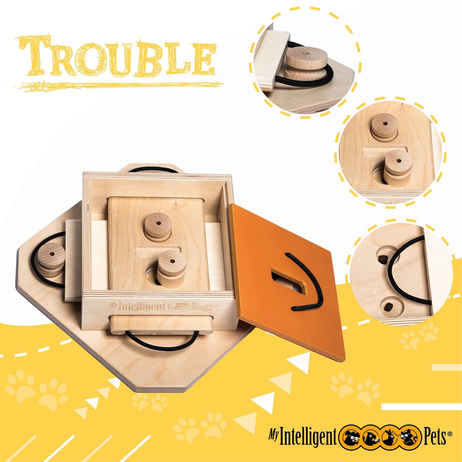 My Intelligent Dogs Trouble - Interactive Dog Puzzle Toy, Engaging Brain Game for Mental Stimulation and Enrichment