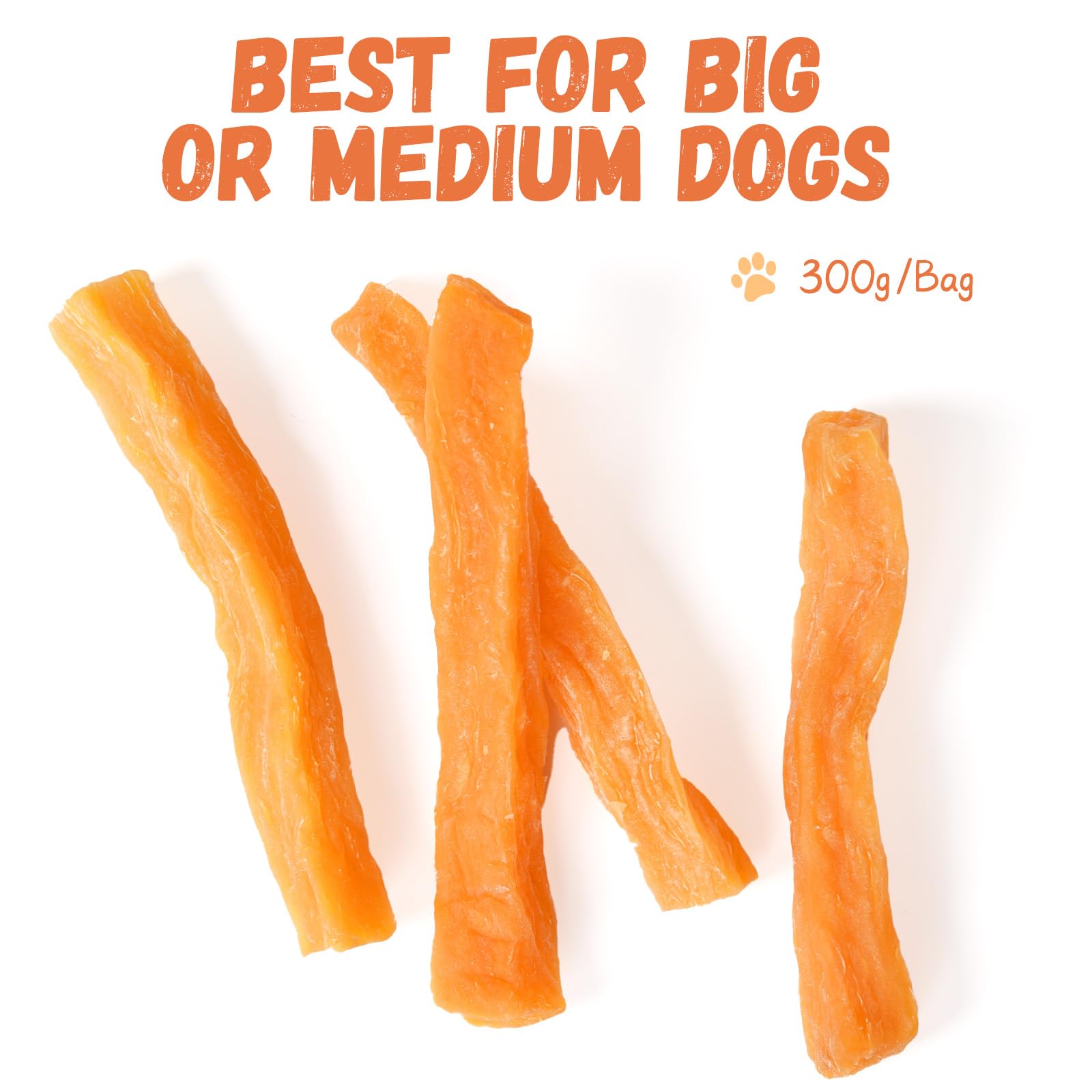 Pawmate Sweet Potato Dog Treats, Healthy Low Fat Dog Chews Rawhide Free Grain Free Training Treats for Small Medium Large Dogs 2