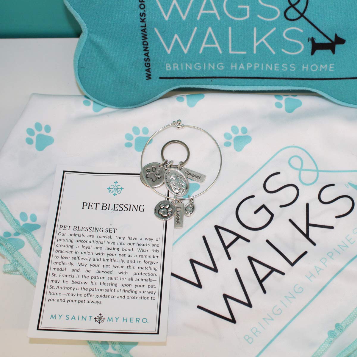 My Saint My Hero - Pet Blessings Bracelet And Pet Tag Set