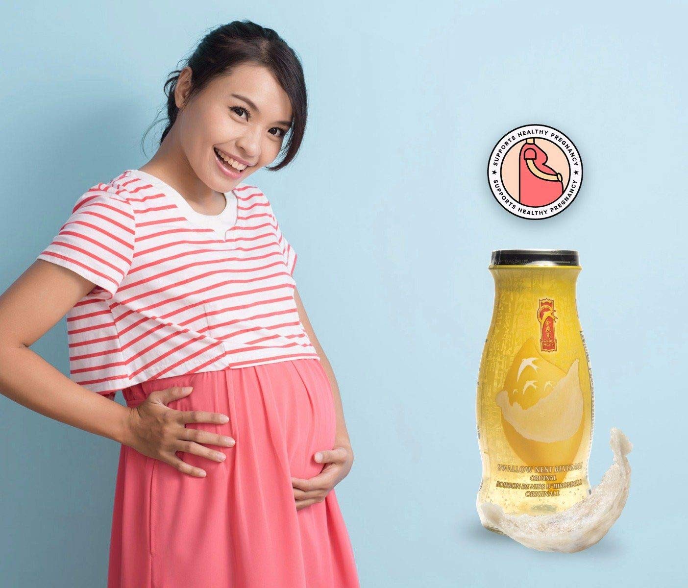 Golden Nest Premium Bird Nest Drink, Swallow Bird Nest 100% Natural - Made In Usa, (??) 12 Bottles X 240 Ml (8Oz) (Original)