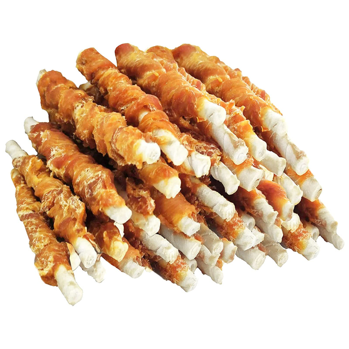 Mon2Sun Dog Treats, Rawhide Twist Chicken Hide Sticks, Suitable For Puppy And Small Dogs, 5 Inch (Chicken, Pack Of 40)