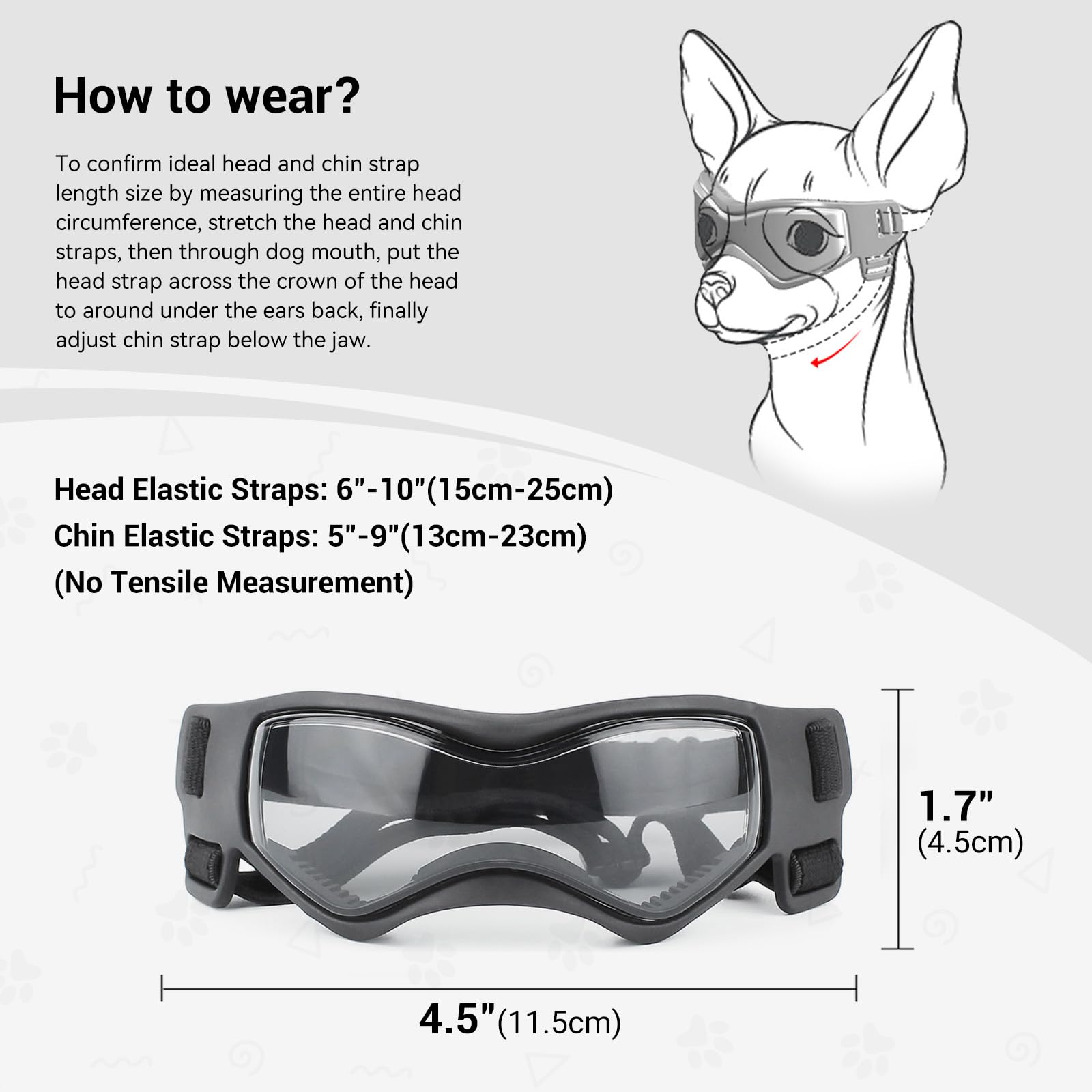 Enjoying Dog Sunglasses Small Breed, Uv Protection Dog Goggles Small Breed, Driving Puppy Eye Protection, Windproof Dustproof An