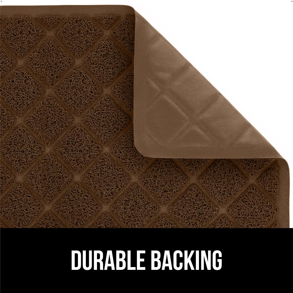 The Original Gorilla Grip Water Resistant Cat Litter Box Trapping Mat 35X23, Easy Clean, Textured Backing, Traps Mess For Cleane
