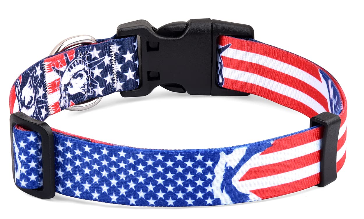 Hqyddmi American Flag Dog Collar - Patriotic 5Th Of July Dog Collar - Themed Dog Collars For Independence Day - For Small Medium