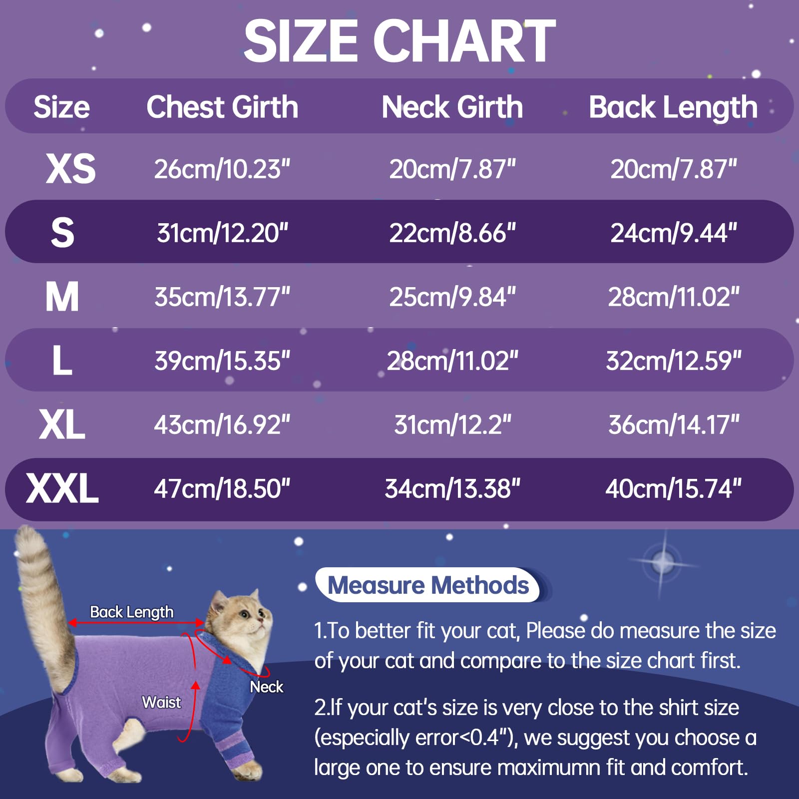 Sticky Hair Cat Clothes - Cat Recovery Suit & Pajamas For Sphynx & Kitten Hair, Anti-Licking & Skin Disease Recovery Suit