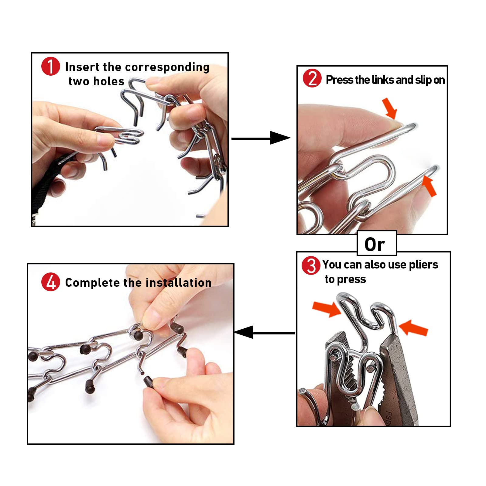 Tipipark 6 Pack Extra Links Prong Collar For Dog- Replacement 2.25/2.5Mm Stainless Steel Pinch Collar For Dogs Links Extra Train