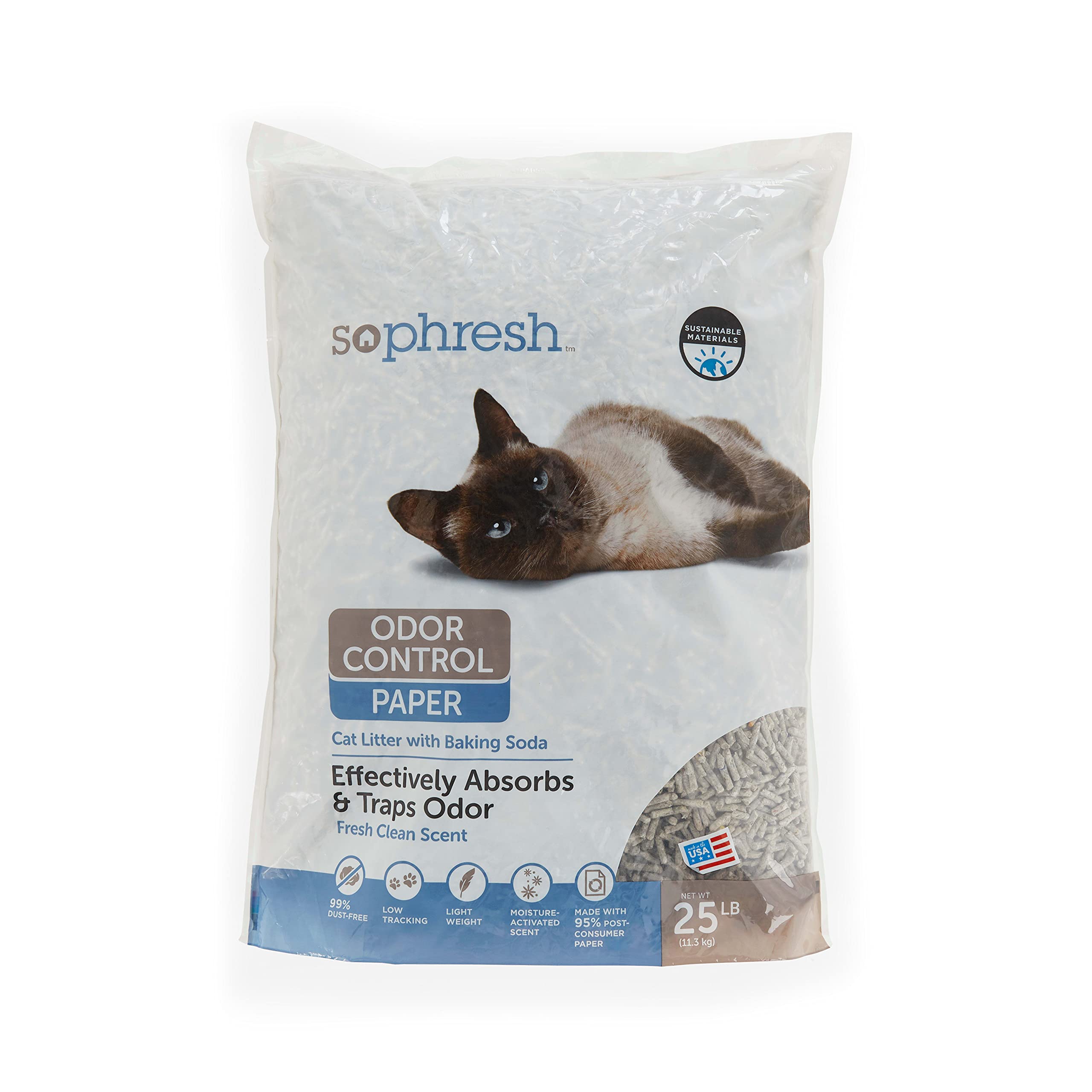 So Phresh Odor Control Paper Pellet Cat Litter 25 Lbs.