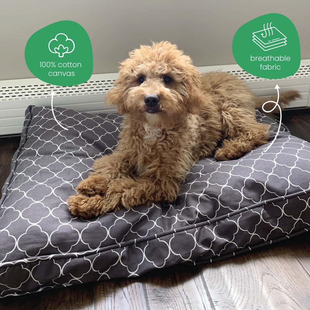 Molly Mutt Medium To Large Dog Bed Cover- Clark Gable Print - Measures 27   X36   X5 - 100% Cotton - Durable - Breathable - Sust