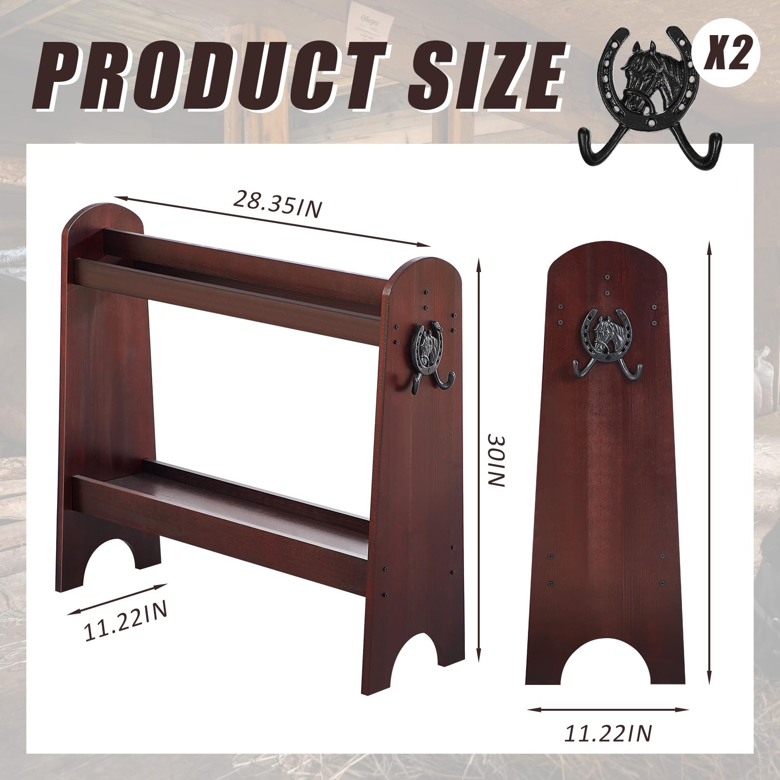 Threehoney Pine Wood Saddle Rack Saddle Stand For English And Western Saddles Horse Tack Organizers Horse Supplies Accessories E