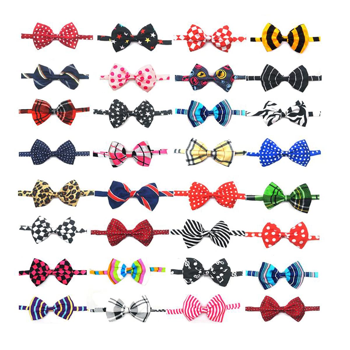 Petunny Dog Bow Ties With Adjustable,10Pcs Pet Bowties Cat Bow Ties Bulk Pet Bowties For Small Medium Boy Girl Dogs Cats Pet Grooming Accessories For Halloween Thanksgiving Christmas (Random Color)