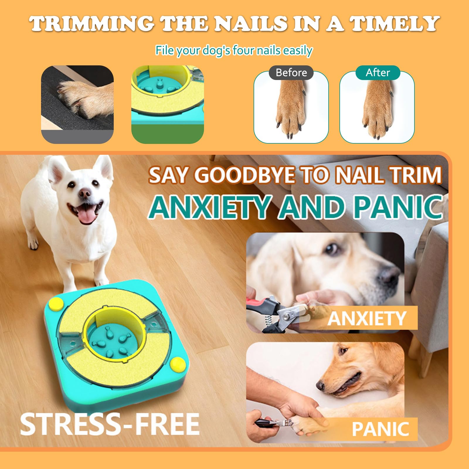 Dog Nail File Toy And Scratch Board For Dogs - Pad For Nail Filing And Scratching