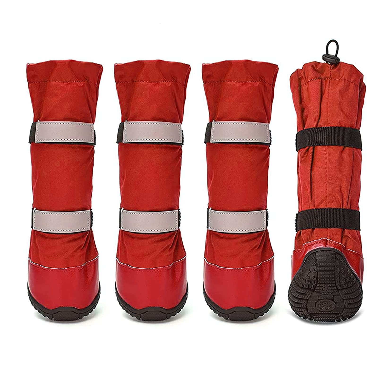 Hipaw Waterproof Dog Shoes For Medium Large Dogs, Durable Nonslip Rubber Sole Paw Protectors For Winter Snow Rain Hiking, Dog Ra