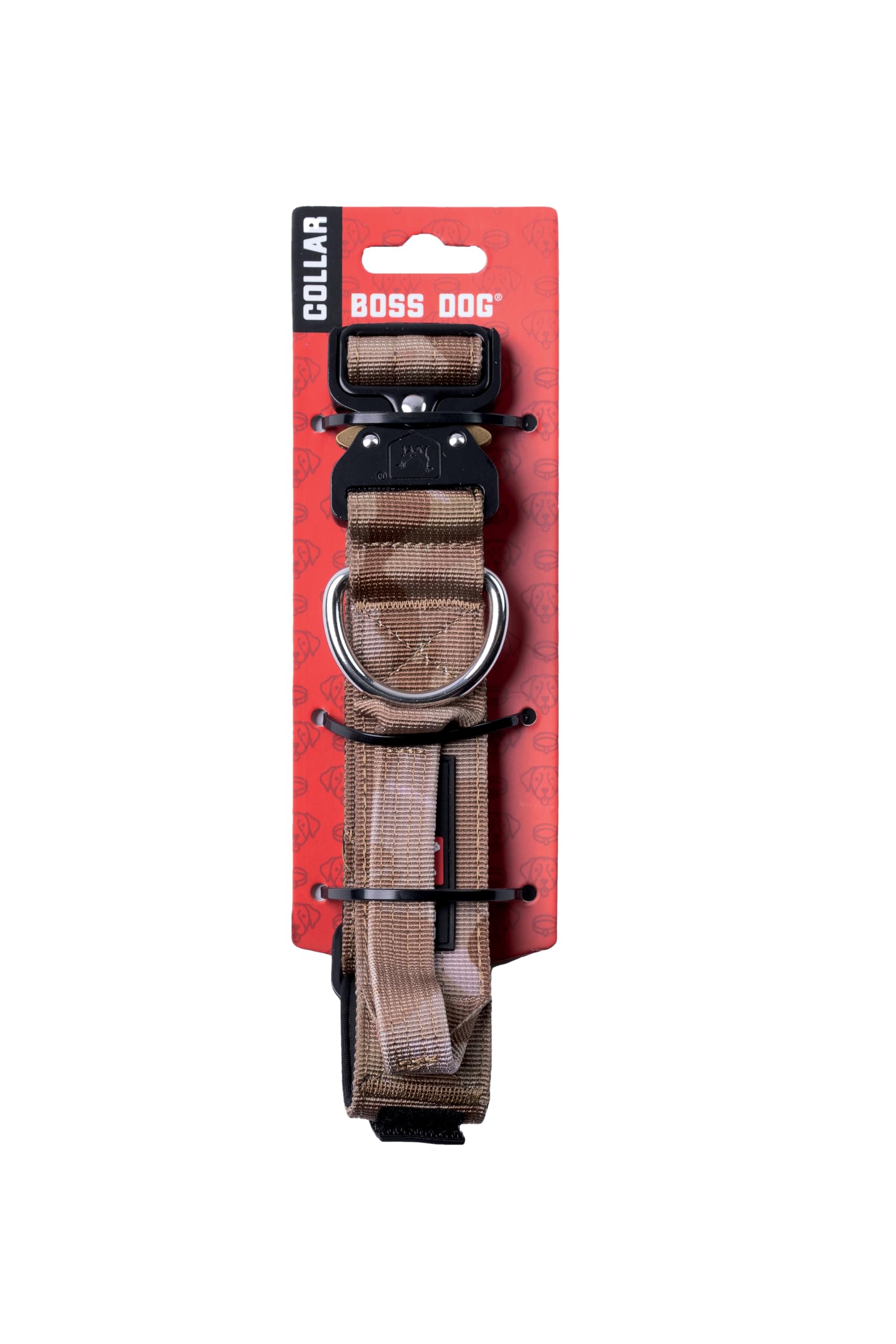 Boss Dog Tactical Collar, Tan Camo, Small