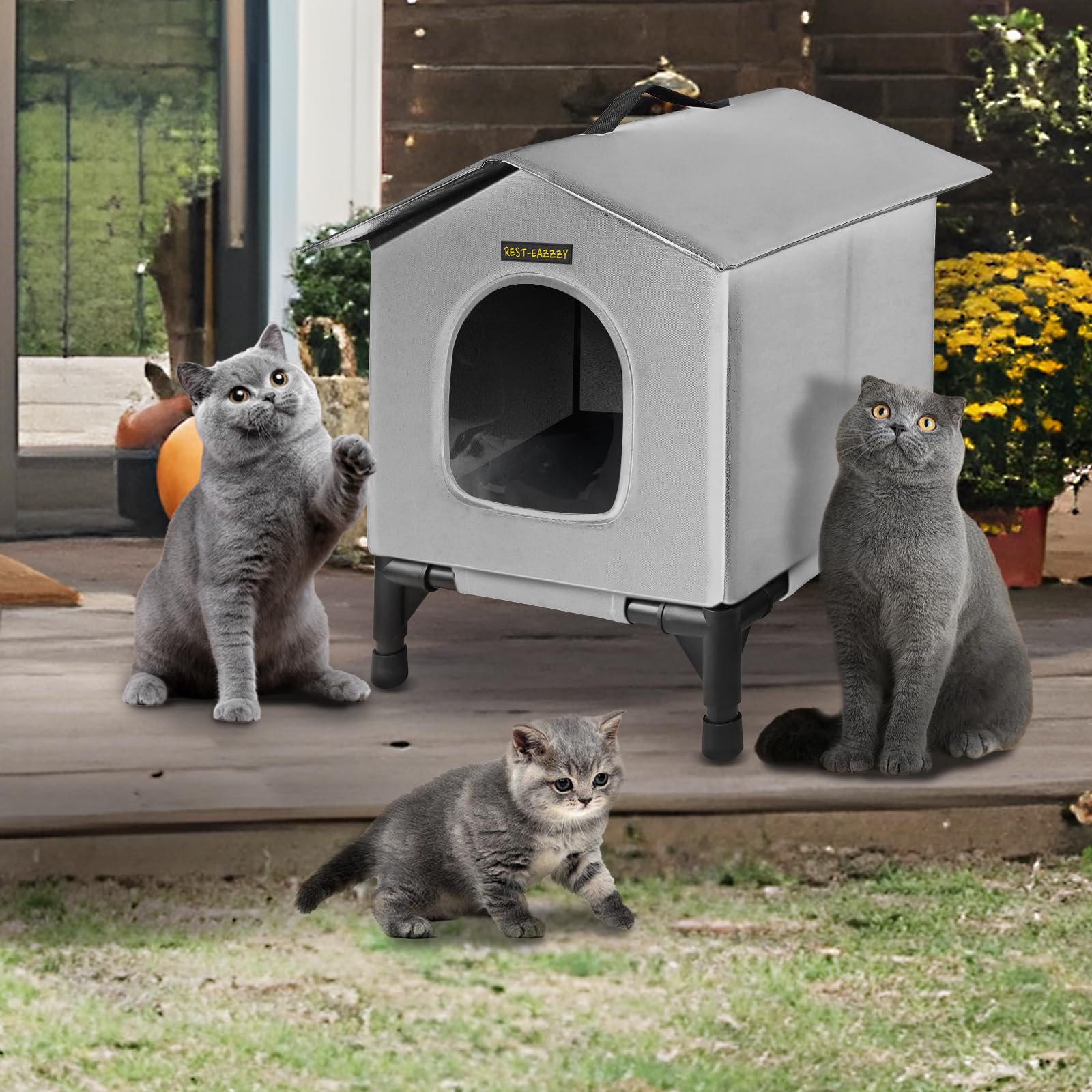 Heated Cat House For Indoor Cats In Winter, Waterproof, Fully Insulated Shelter For Stray And Feral Cats, Great For Cat Houses F