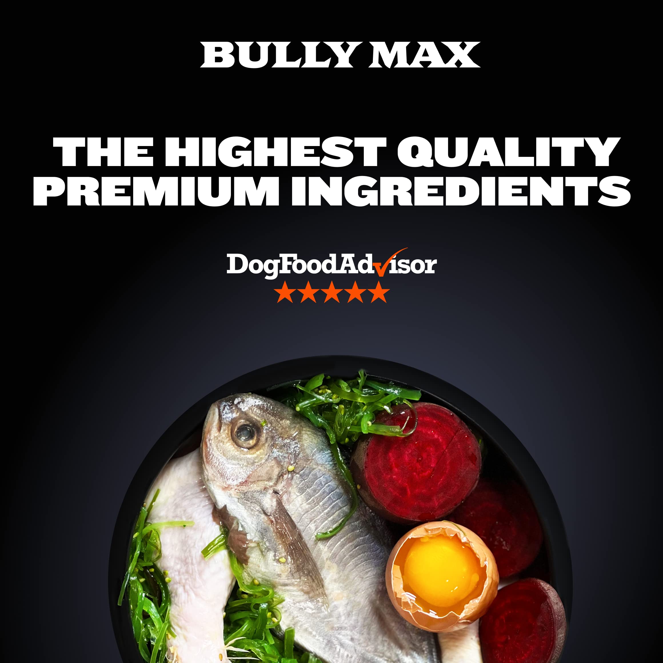 Bully Max Dry Dog Food for Adult & Puppy - High Protein & Fat for Muscle & Weight Gain - High Performance Healthy Dog Food Suppl