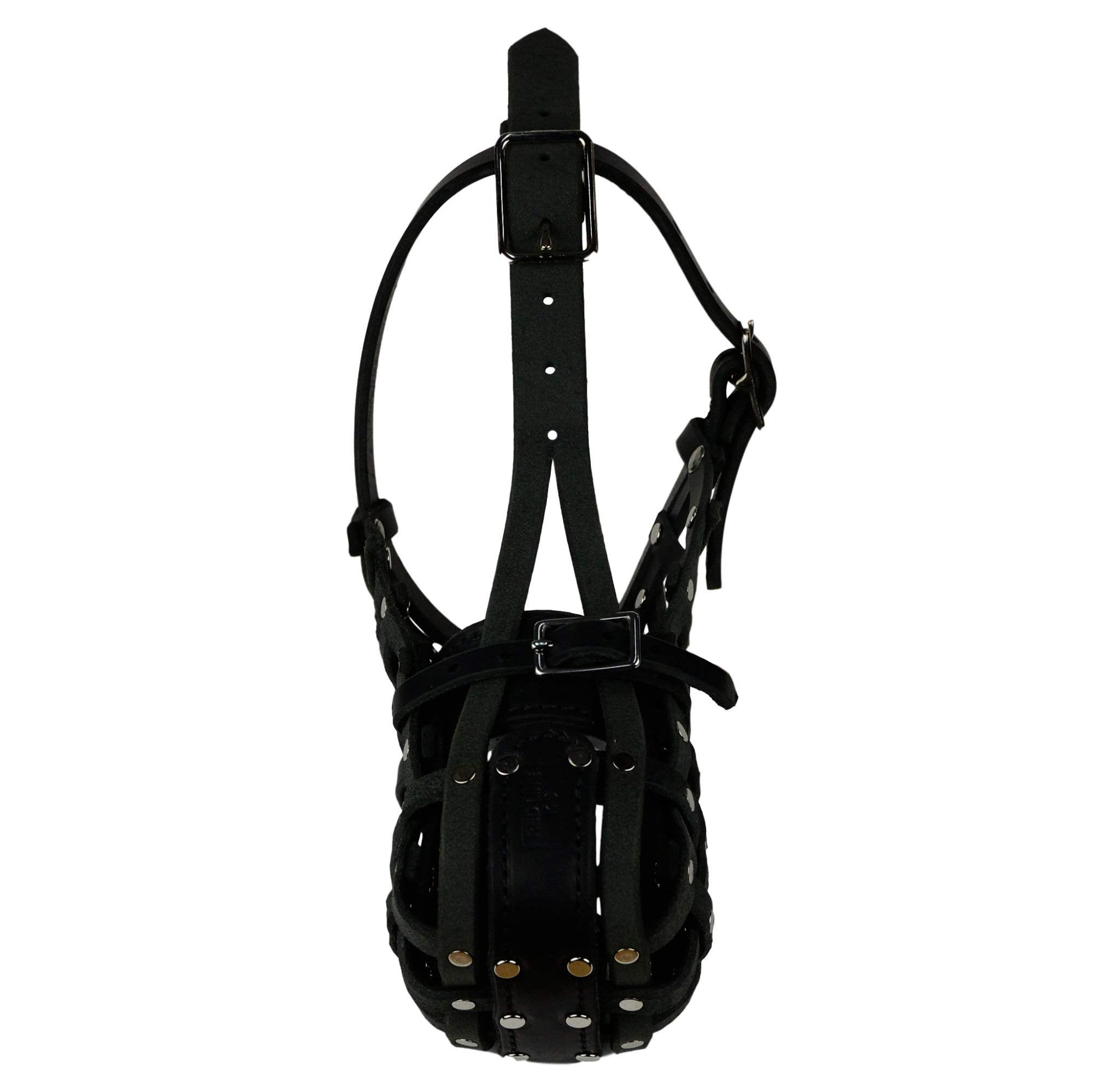 Redline K-9 European Leather Basket Dog Muzzle (Small)