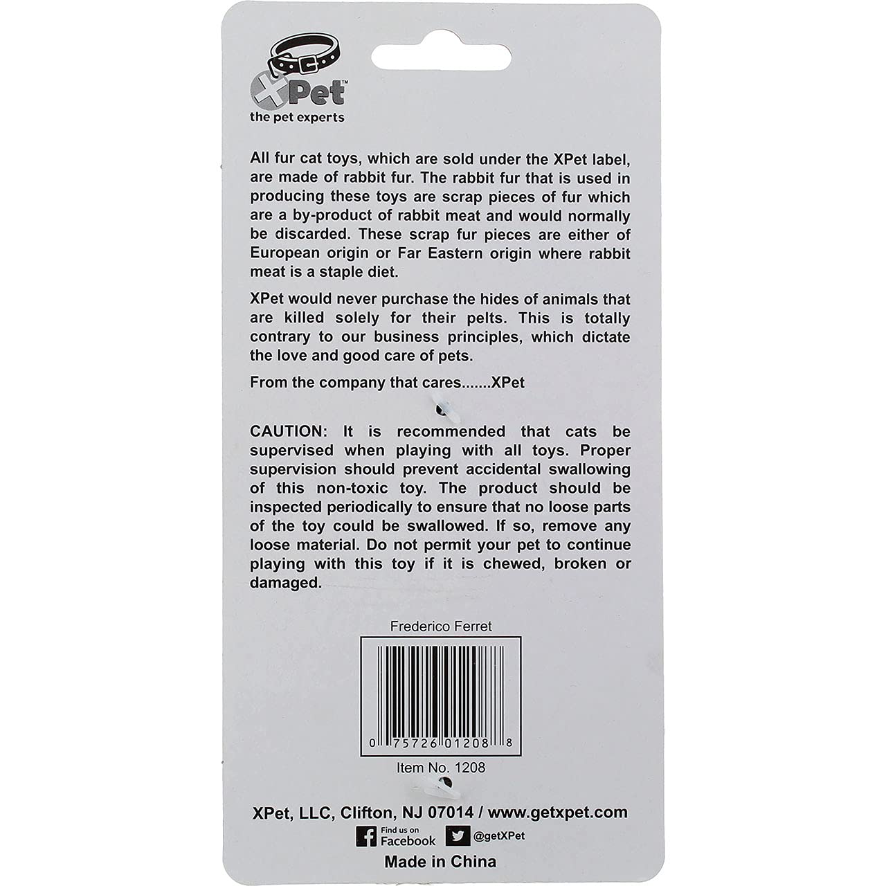 Vo-Toys Frederico Ferret Cat Toy